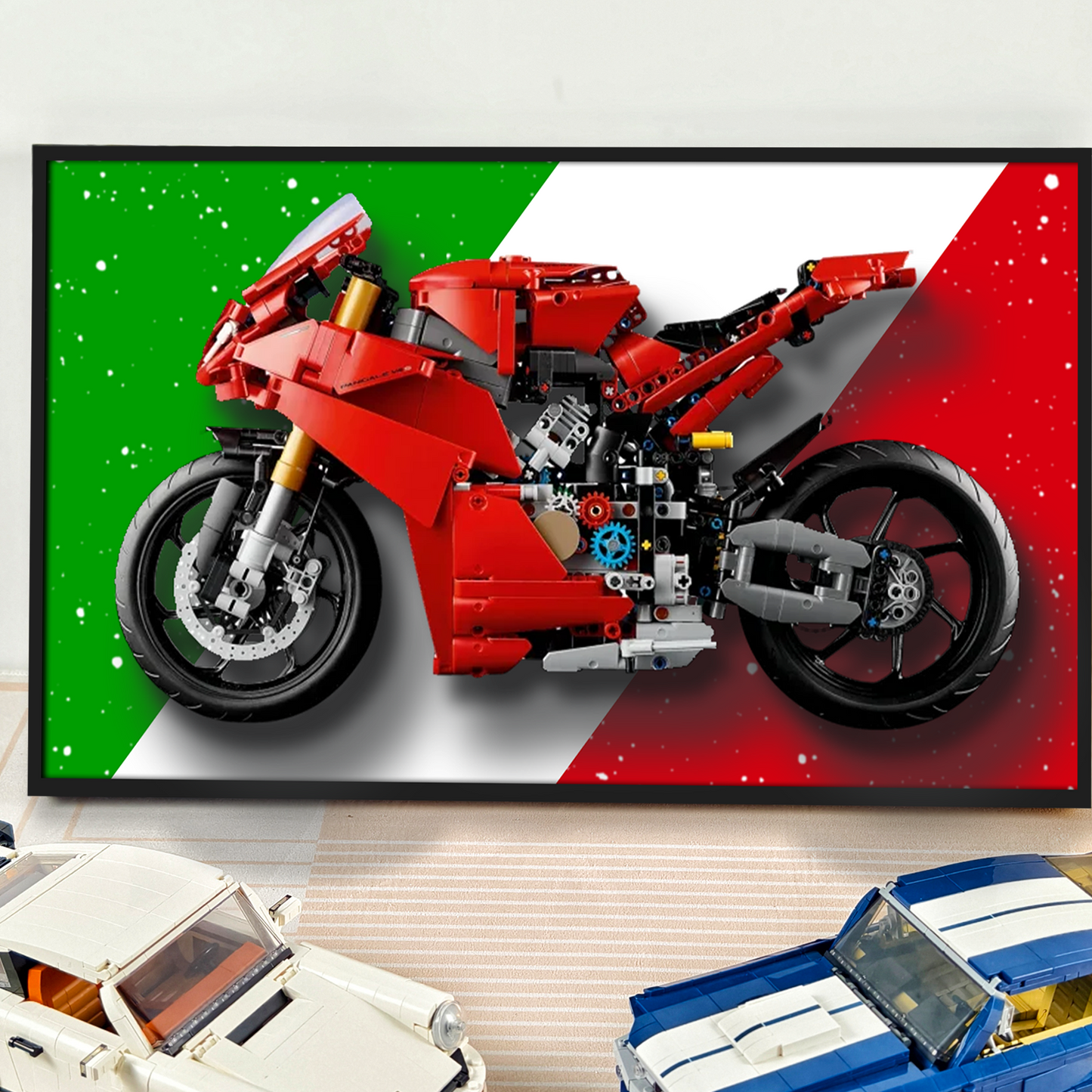 Premium Wall Display Frame Compatible with LEGO® Technic™ Ducati Panigale V4 S 42202