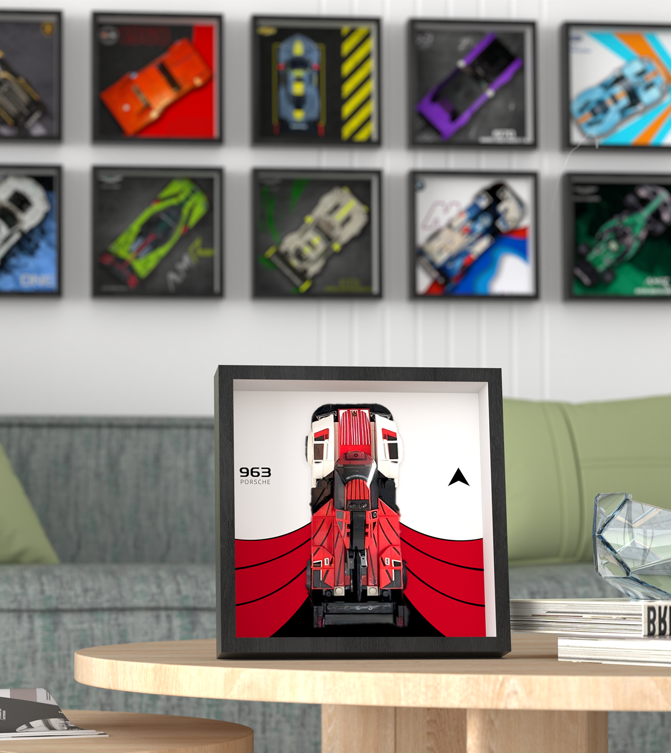 Premium Wall Display Frame Compatible with LEGO® Speed Champions 76916