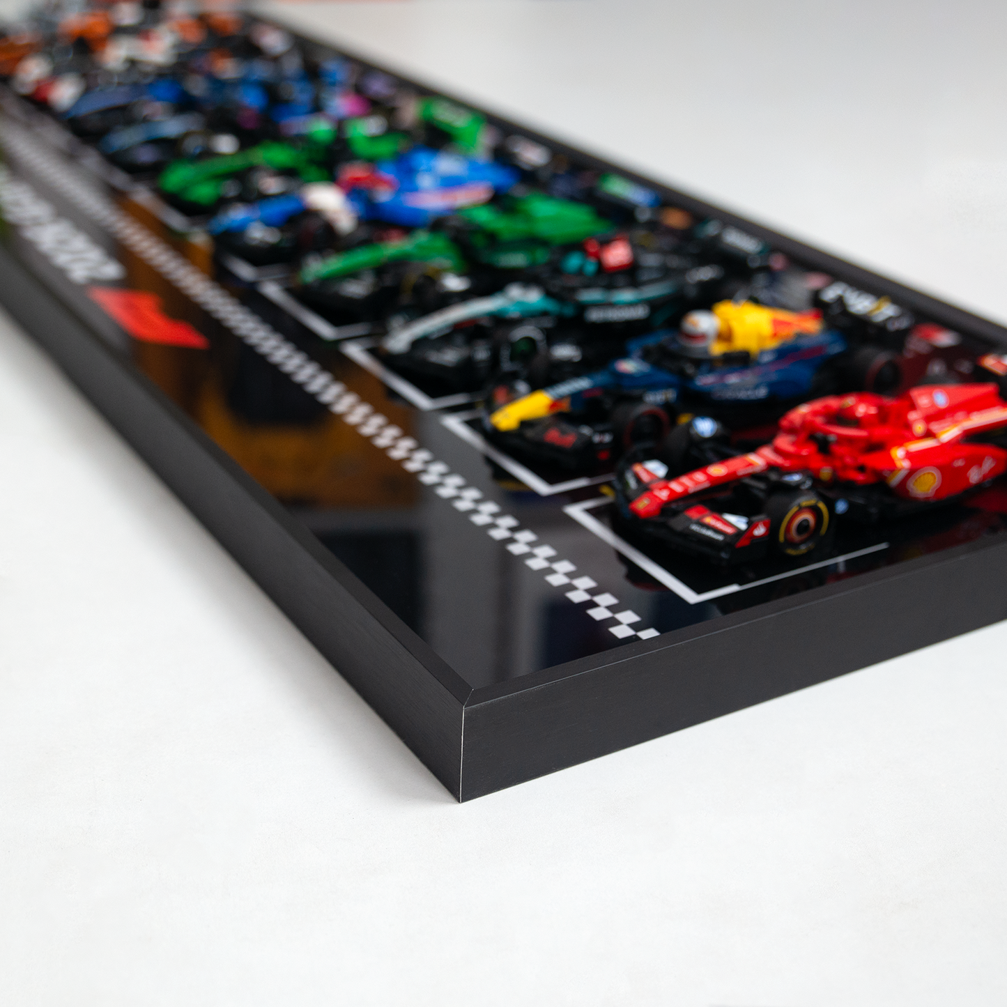 Premium 11-in-1 Panoramic Wall Display Frame Compatible with 2026 LEGO® Speed Champions F1® Series