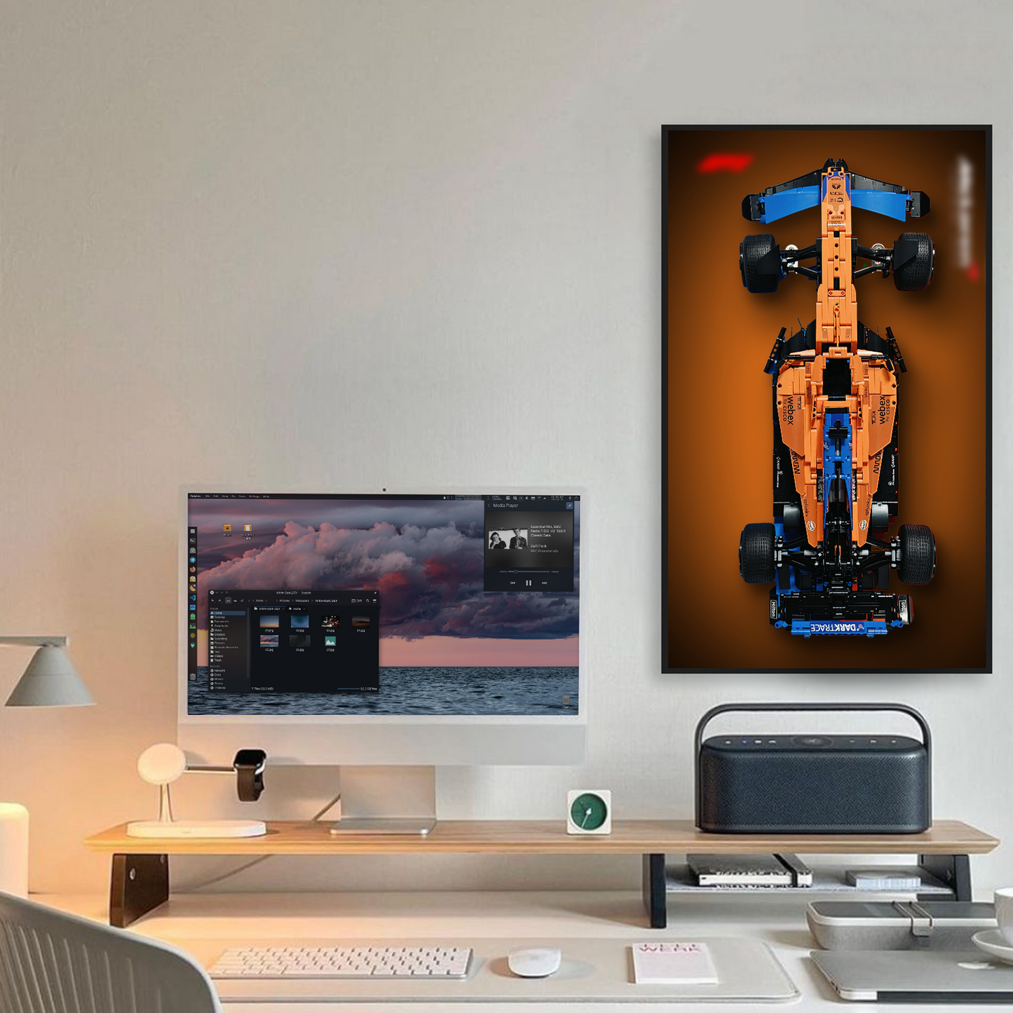 Premium Wall Display Frame Compatible with LEGO® Technic™ McLaren Formula 1™ Race Car 42141