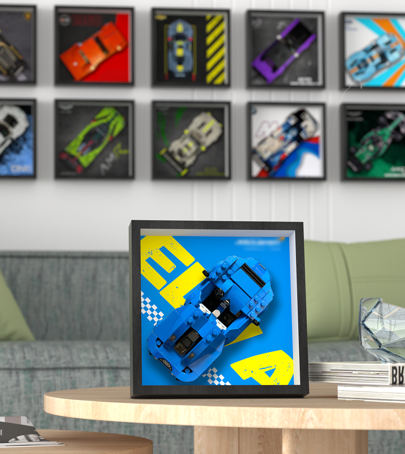 Premium Wall Display Frame Compatible with LEGO® Speed Champions 76902