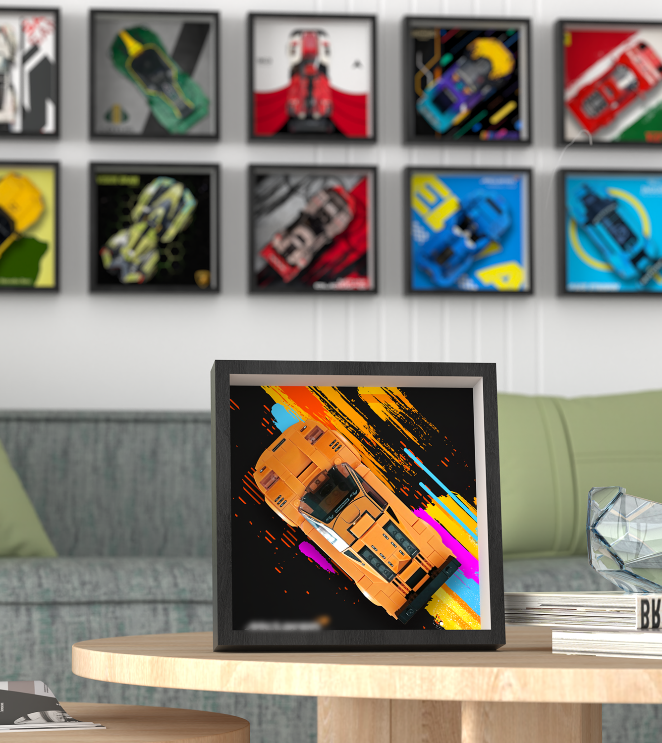 Premium Wall Display Frame Compatible with LEGO® Speed Champions 76918
