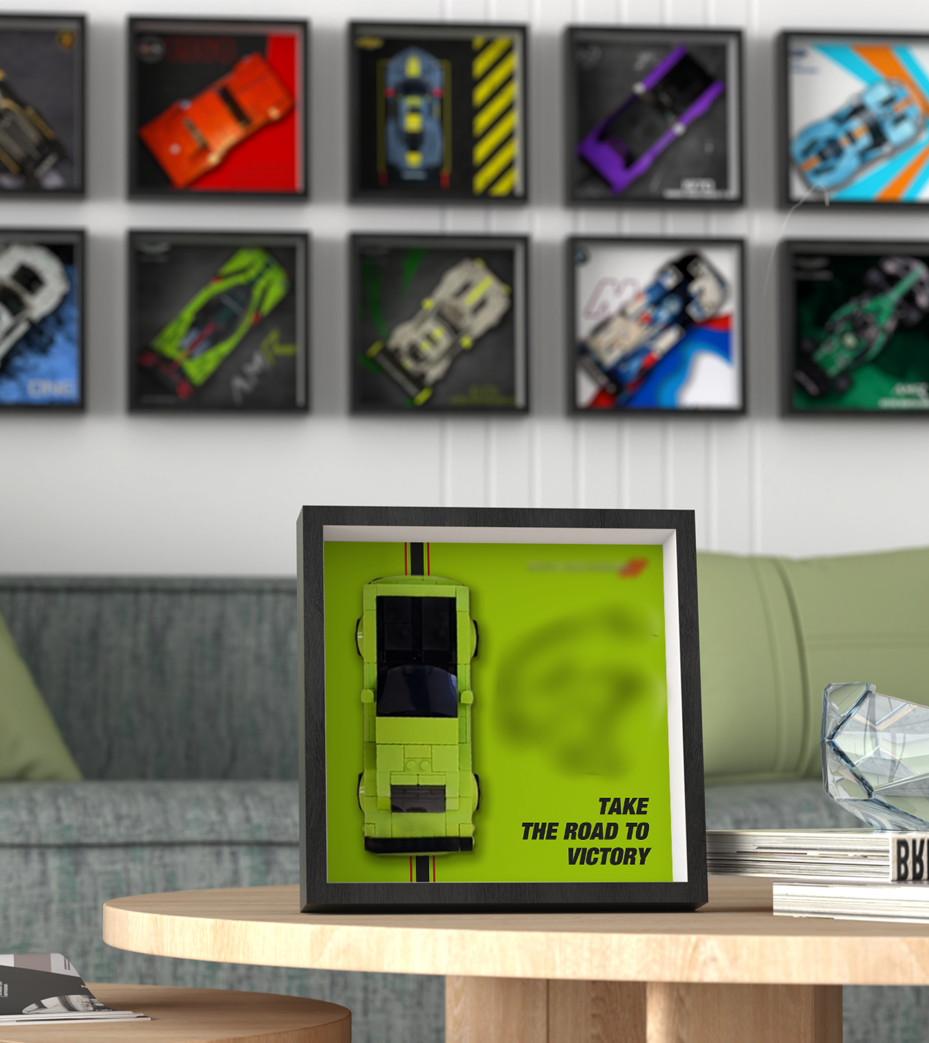 Premium Wall Display Frame Compatible with LEGO® Speed Champions 77237