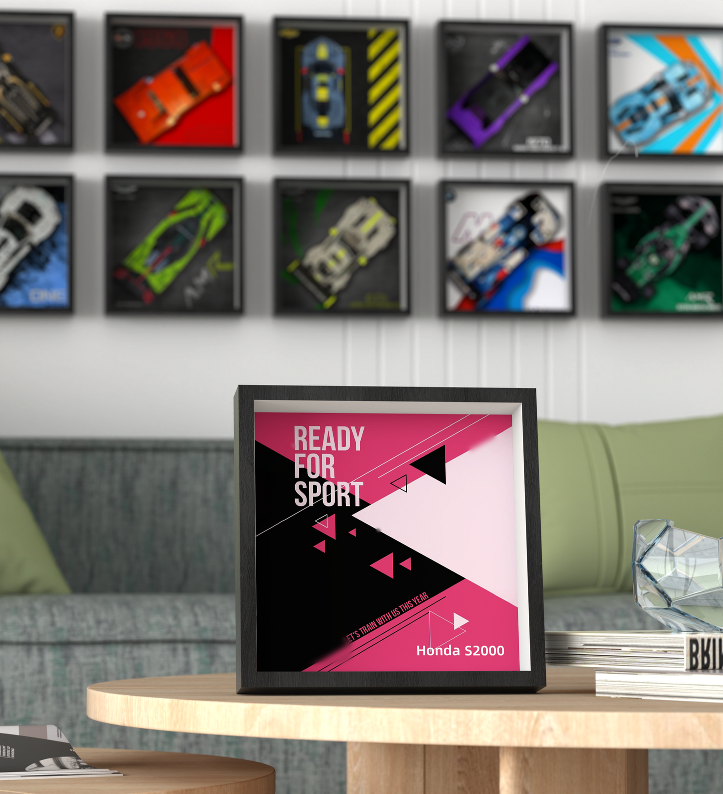 Premium Wall Display Frame Compatible with LEGO® Speed Champions 77241