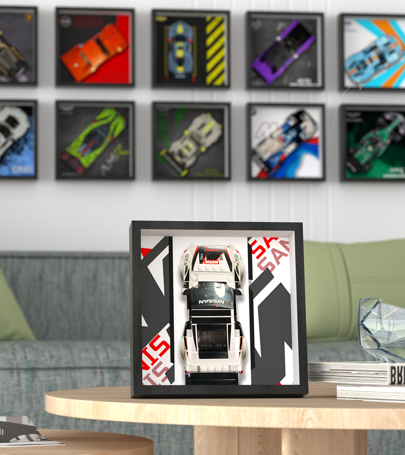 Premium Wall Display Frame Compatible with LEGO® Speed Champions 76896