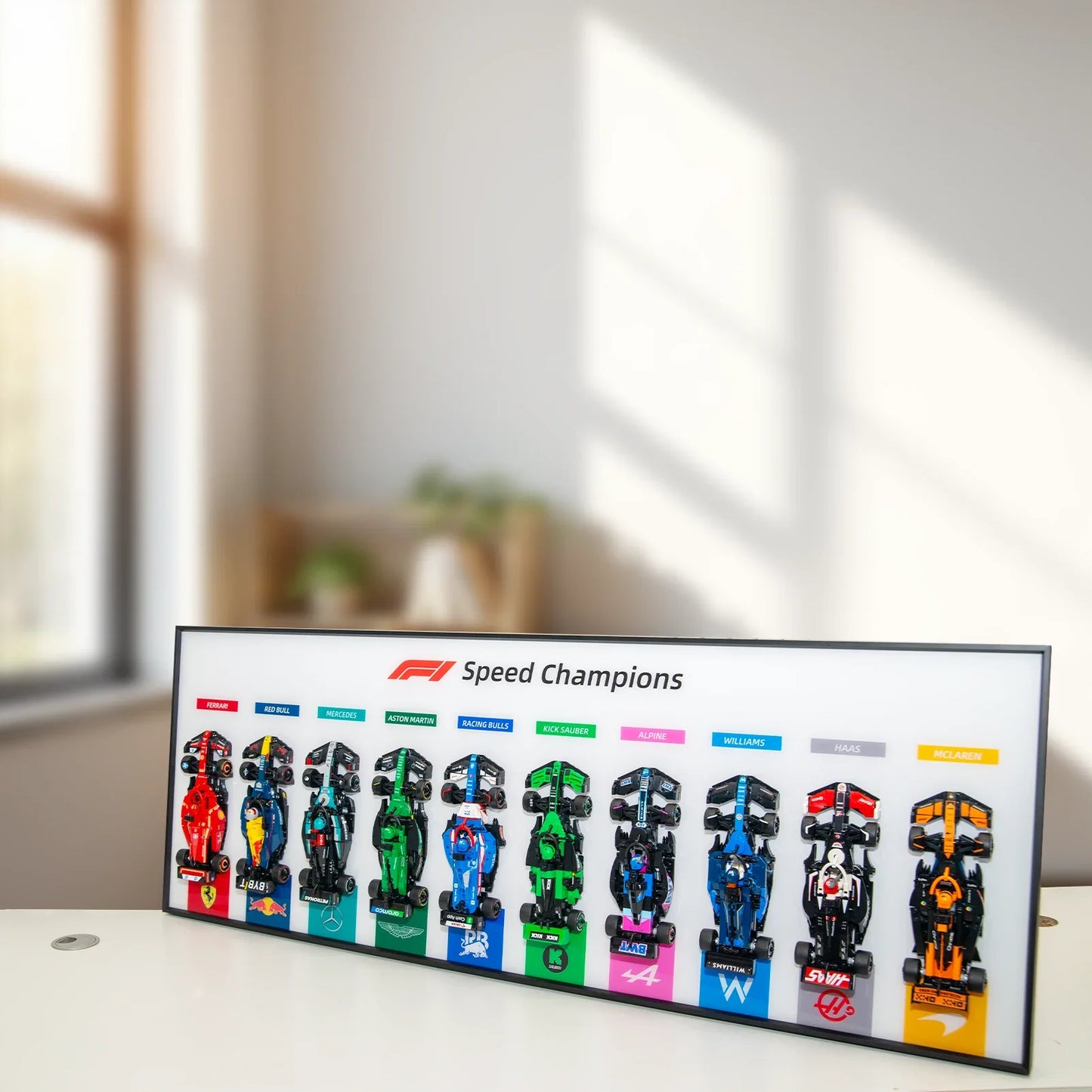 Premium Wall-Mounted Display Frame Compatible with LEGO® Speed Champions F1 Series (1:32 Scale)