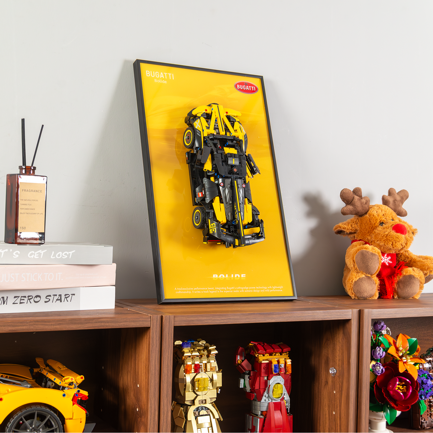 Premium Wall Display Frame Compatible with LEGO® Technic™ Bugatti Bolide 42151