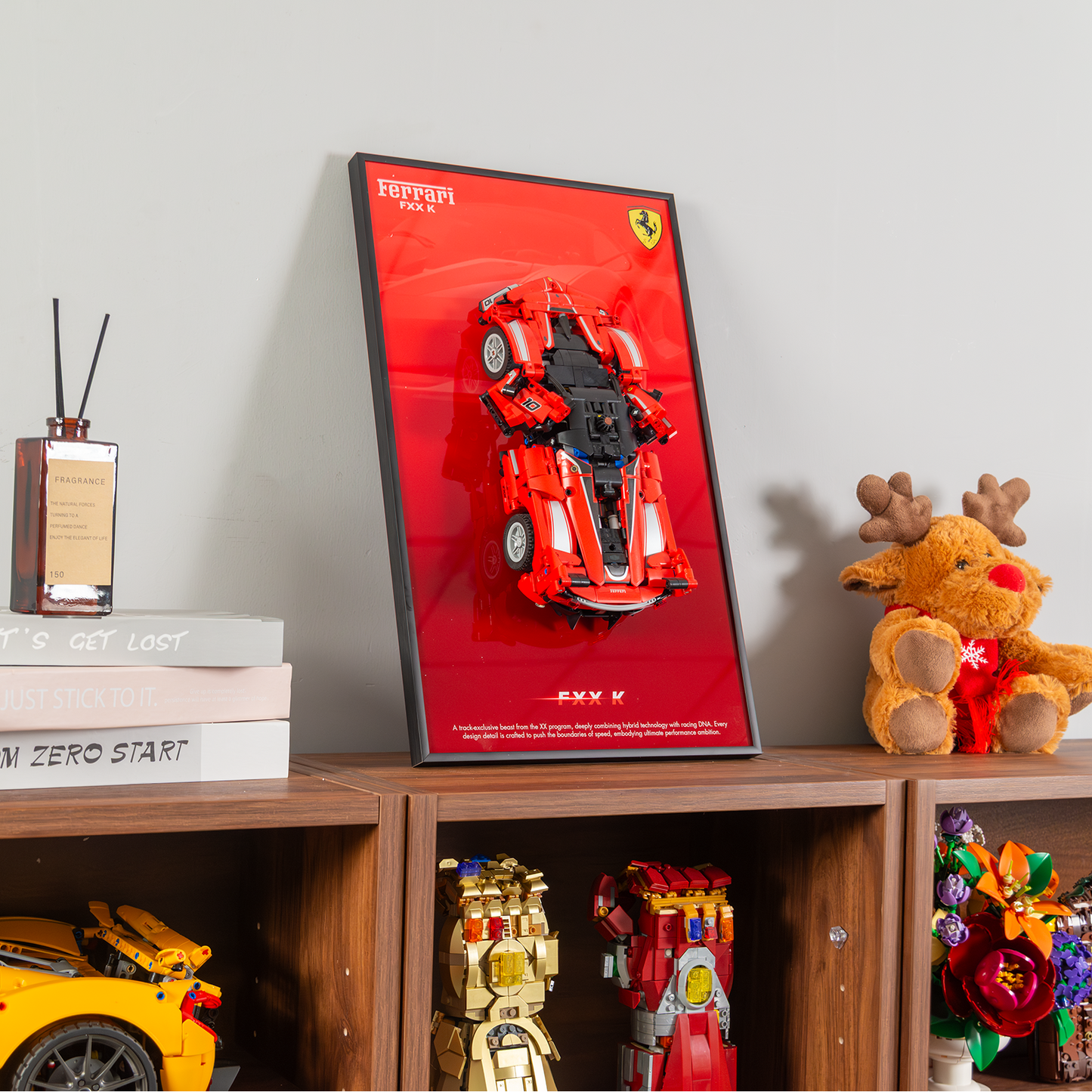 Premium Wall Display Frame compatible with LEGO® Technic Ferrari FXX K 42212