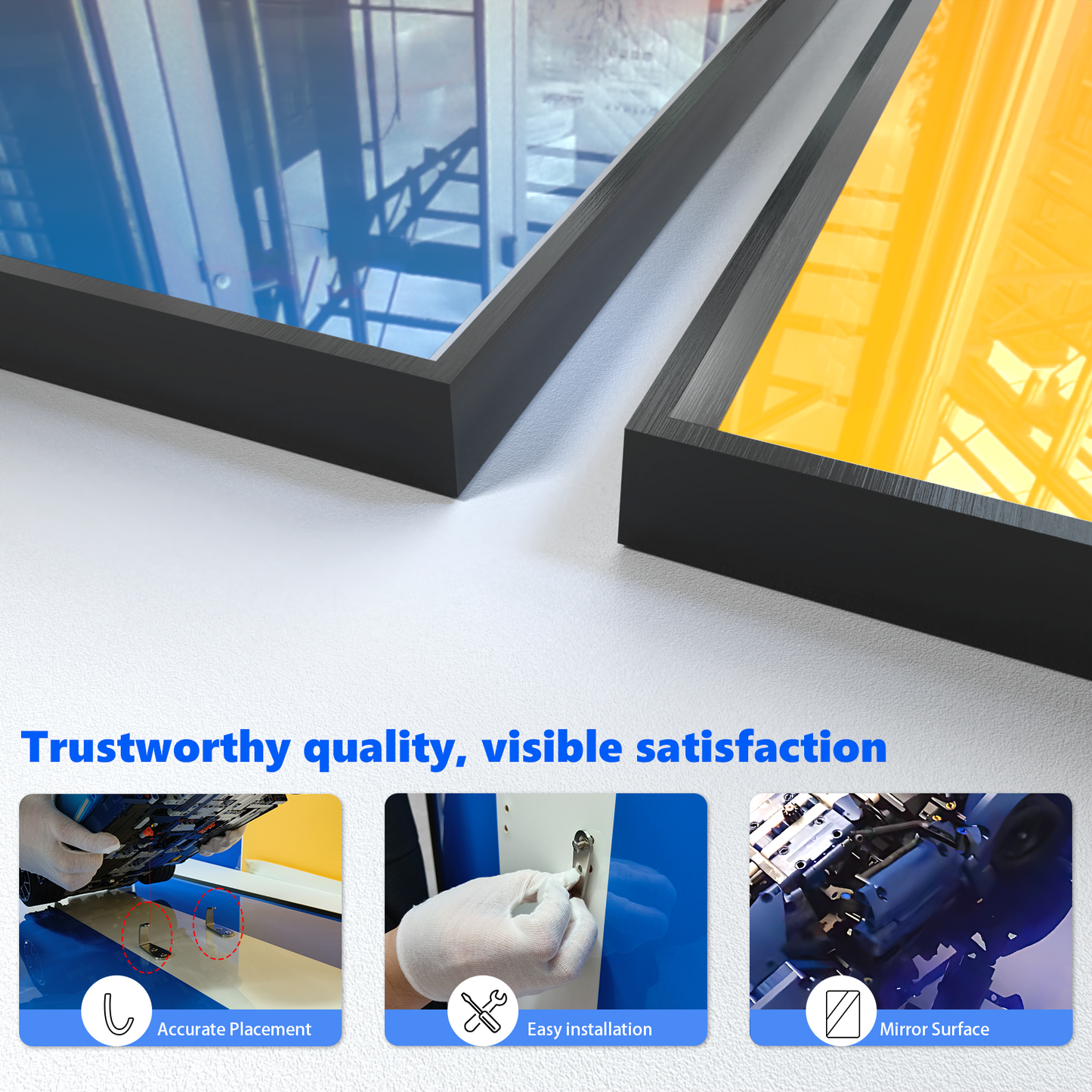 Premium Wall Display Frame Compatible with LEGO® Technic™ Bugatti Chiron 42083