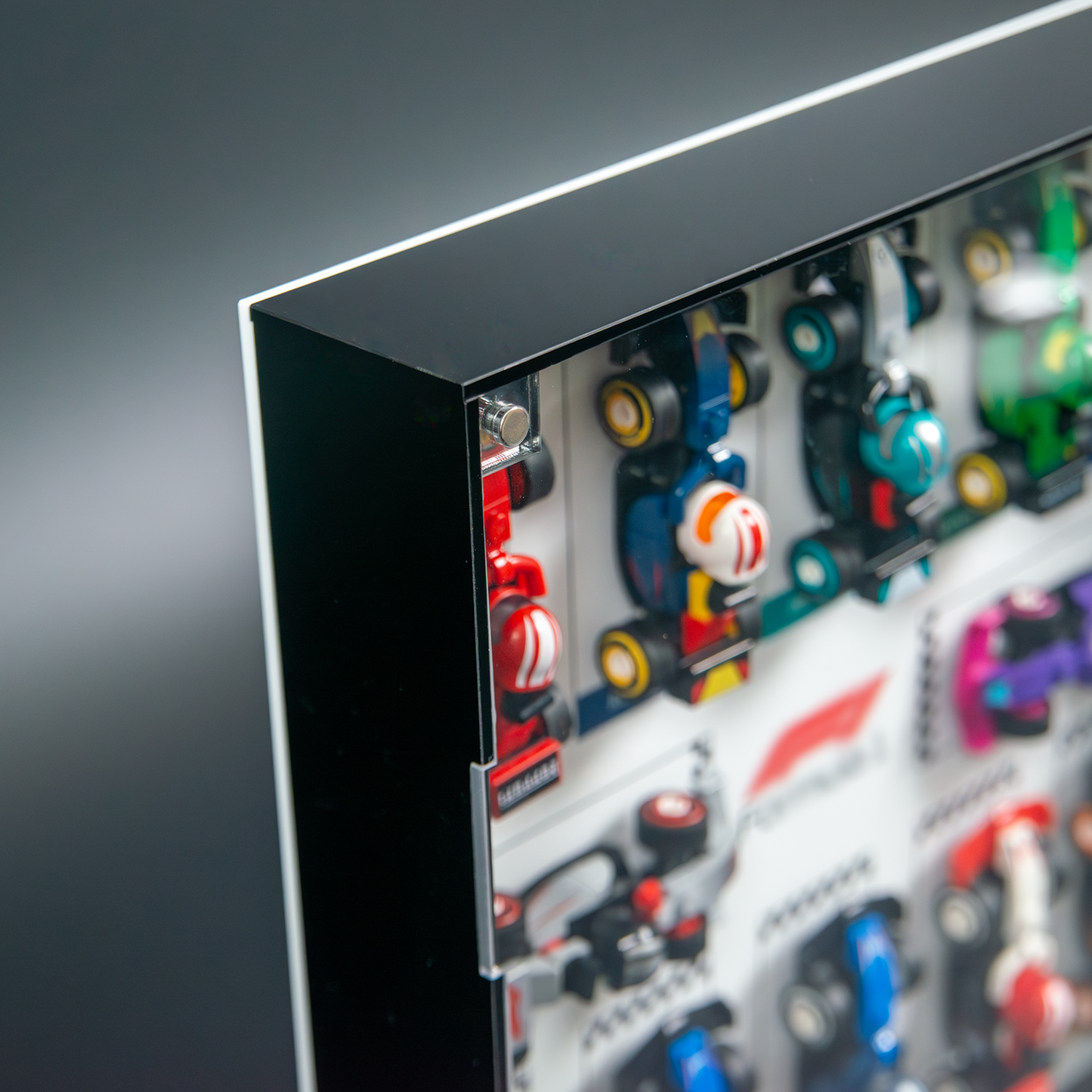 Premium Wall Display Frame Compatible with LEGO® Minifigures F1® Series 71049