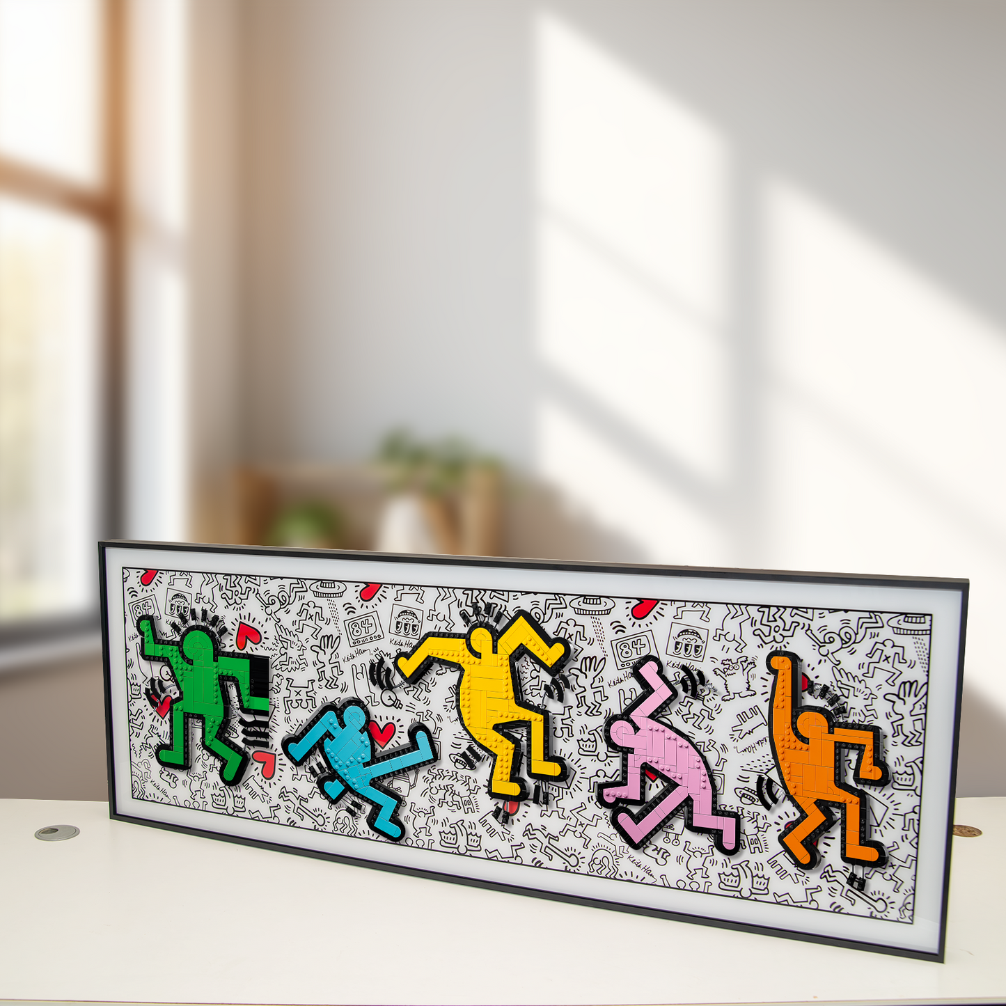 Premium Wall Display Frame Compatible with LEGO® Art Keith Haring – Dancing Figures 31216