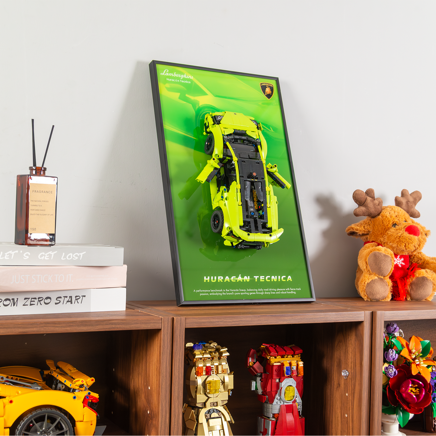 Premium Wall Display Frame Compatible with LEGO® Technic™ Lamborghini Huracán Tecnica 42161