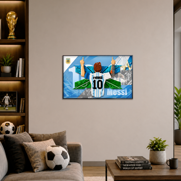 Premium Wall Display Frame for LEGO® #43018 Lionel Messi |Argentina Stadium Exhibit Board | Anti-Glare Open Frame Wall Art