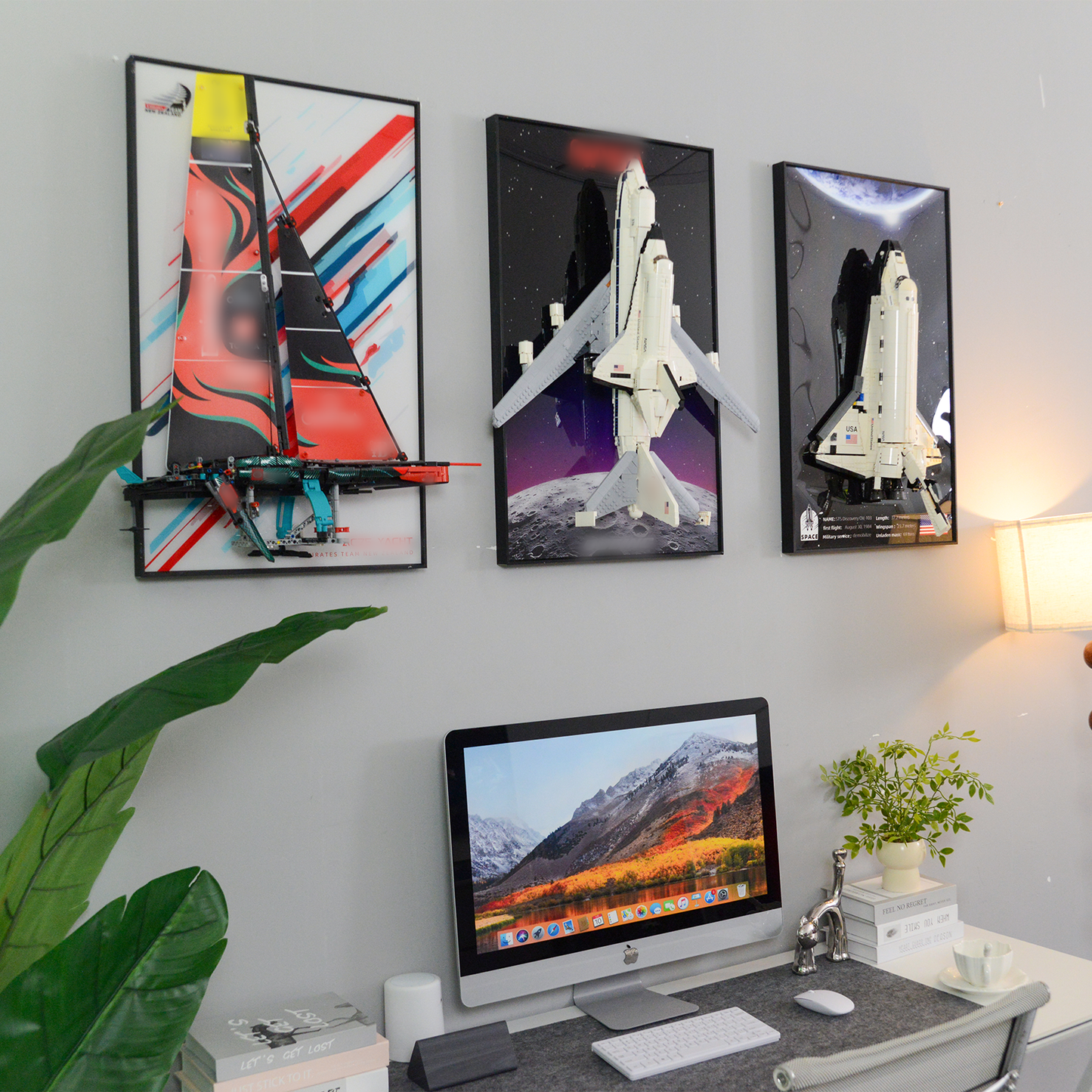 Premium Wall Display Frame with Printed Compatible with LEGO® Icons Shuttle Carrier Aircraft 10360