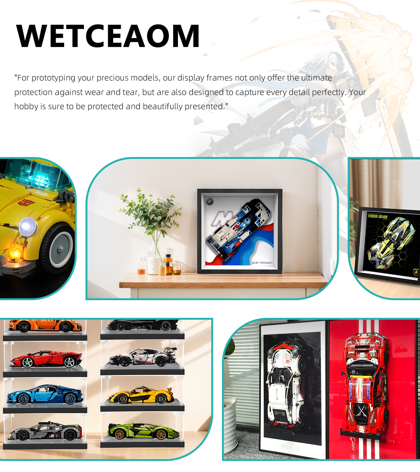 Premium Wall Display Frame Compatible with LEGO® Speed Champions 76922