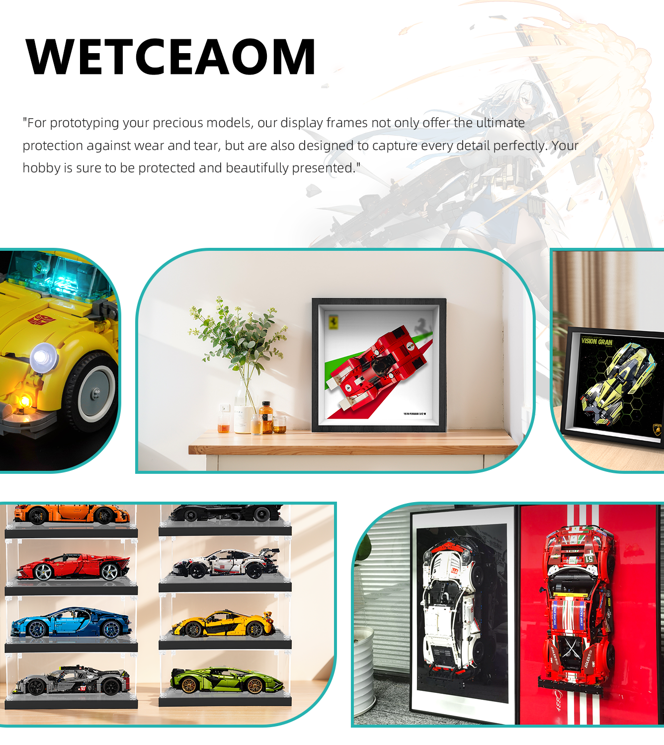 Premium Wall Display Frame Compatible with LEGO® Speed Champions 76906