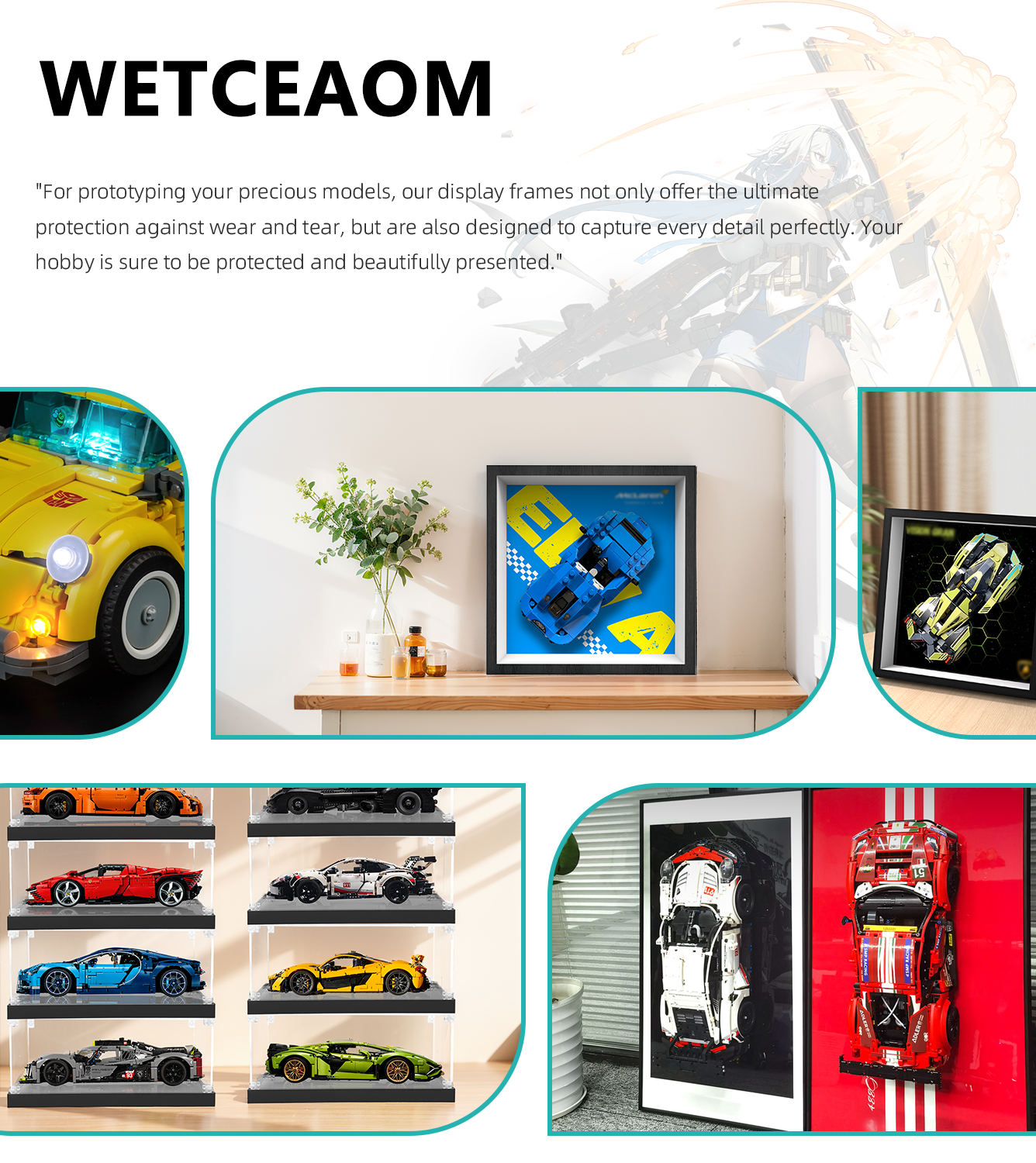 Premium Wall Display Frame Compatible with LEGO® Speed Champions 76902
