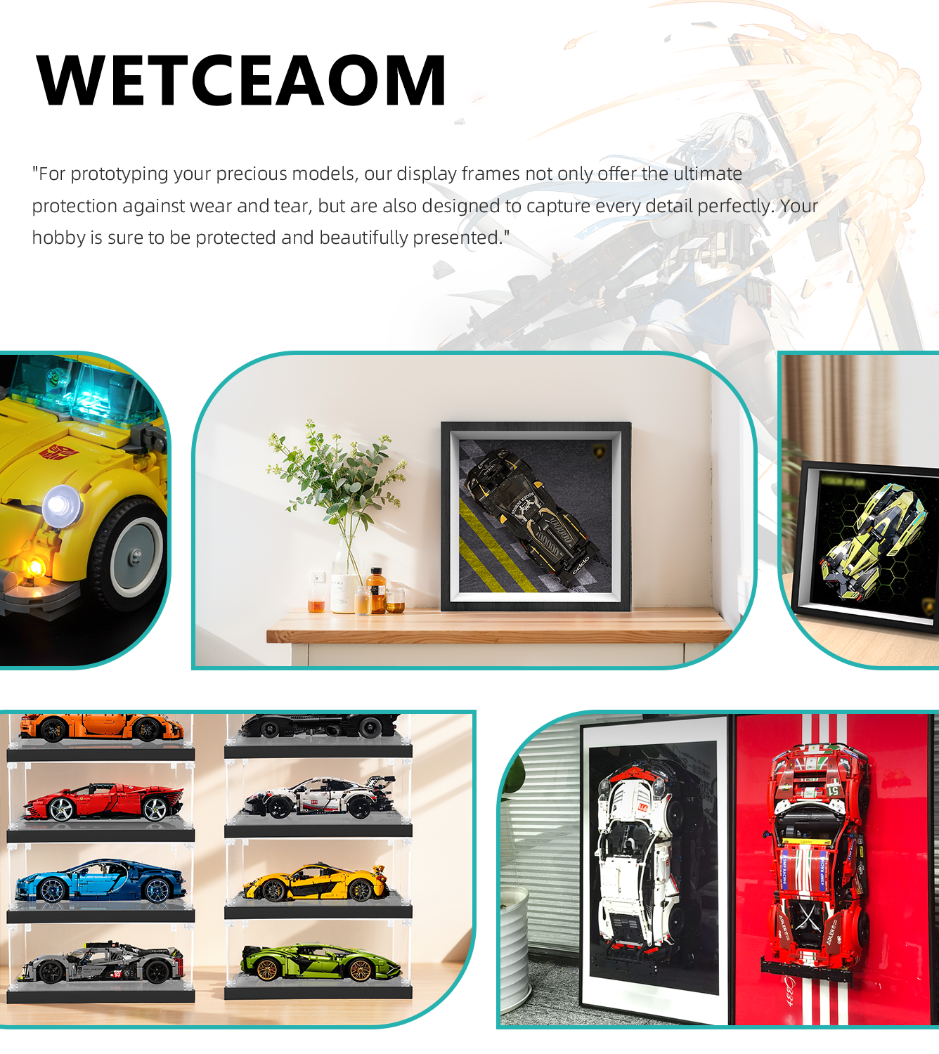 Premium Wall Display Frame Compatible with LEGO® Speed Champions 76899