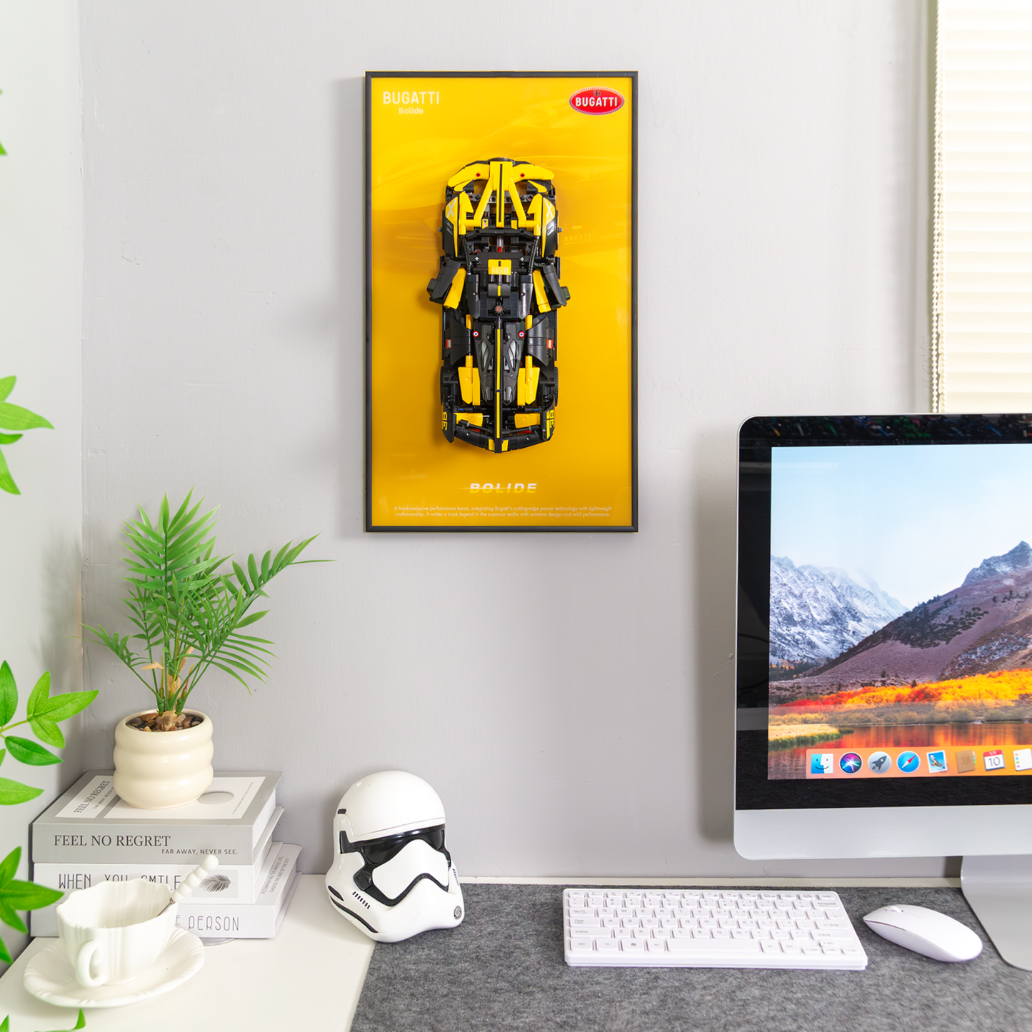 Premium Wall Display Frame Compatible with LEGO® Technic™ Bugatti Bolide 42151