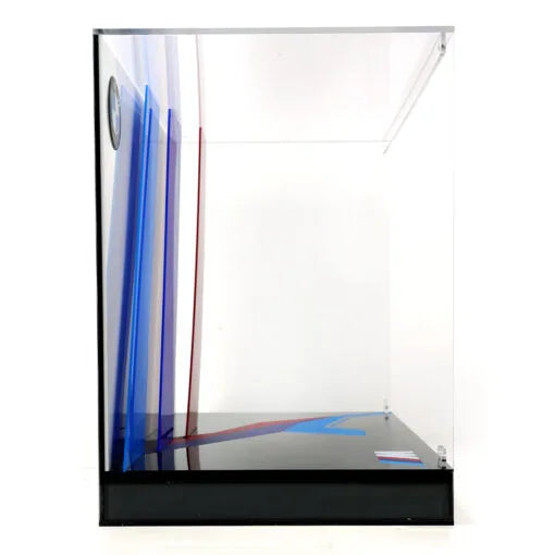 Premium M-Size Display Case for LEGO® 42130 BMW M 1000 RR | 3-Layer 3D Acrylic Backdrop | No-Assembly Magnetic Case