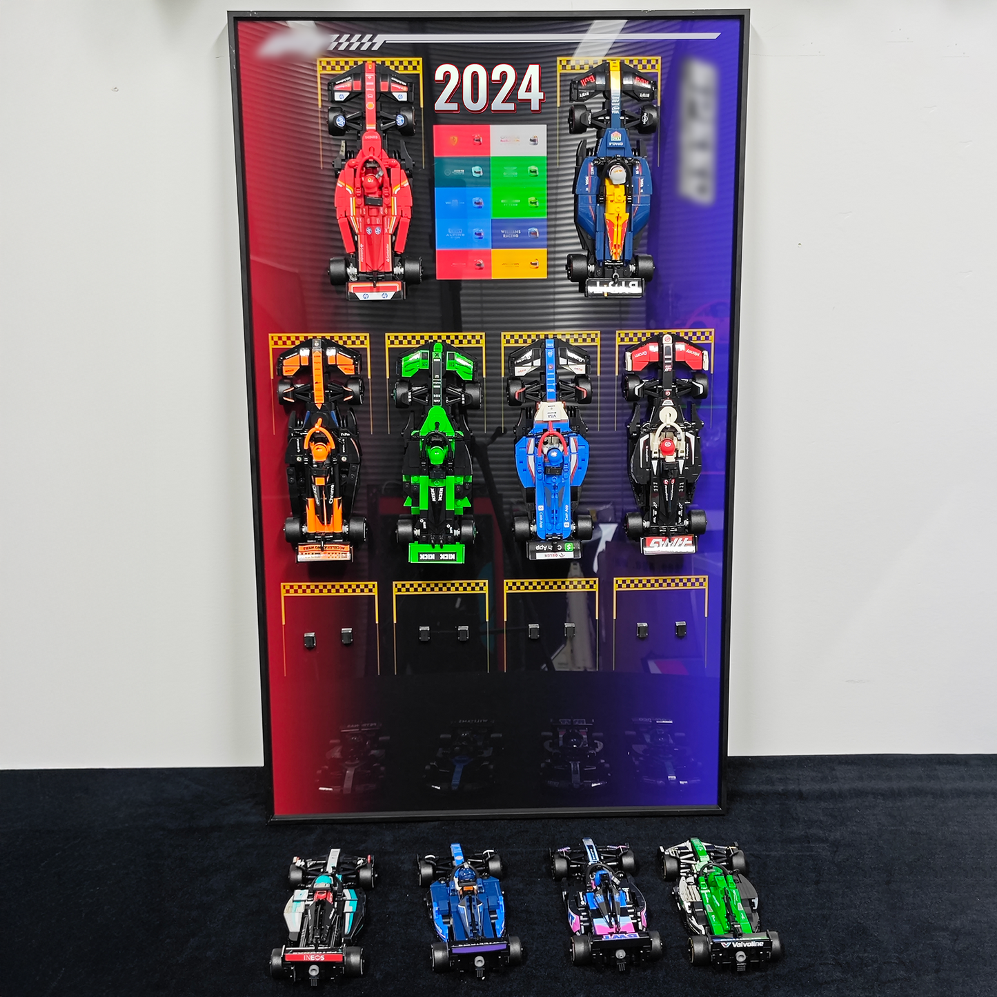 Premium Wall Display Frame Compatible with LEGO® Speed Champions F1® 10-in-1 Collection