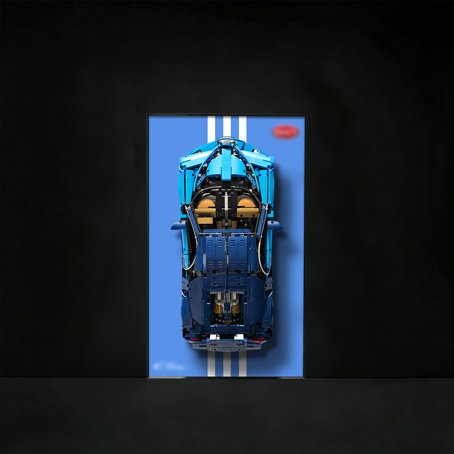 Premium Wall Display Frame Compatible with LEGO® Technic™ Bugatti Chiron 42083