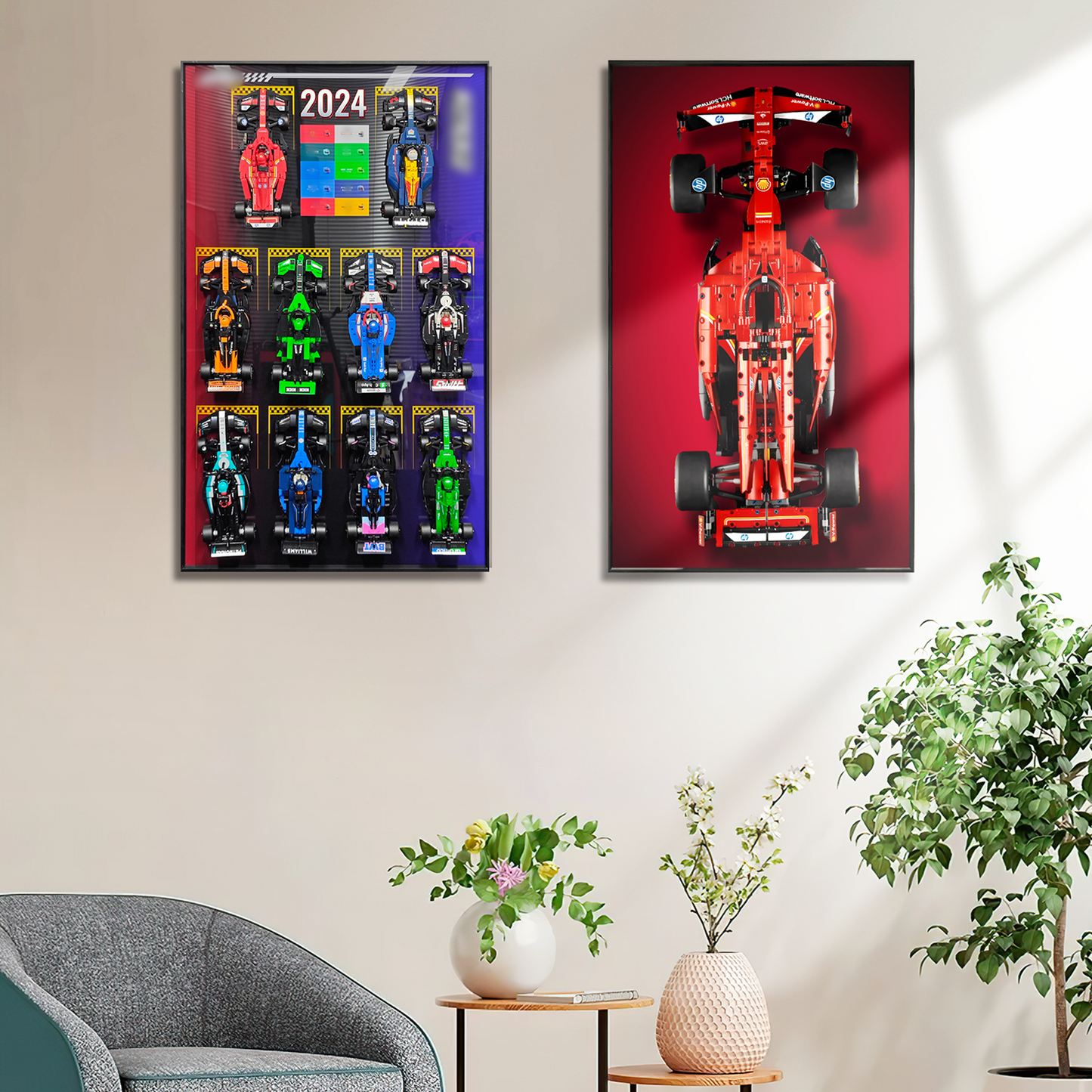 Premium Wall Display Frame Compatible with LEGO® Speed Champions F1® 10-in-1 Collection