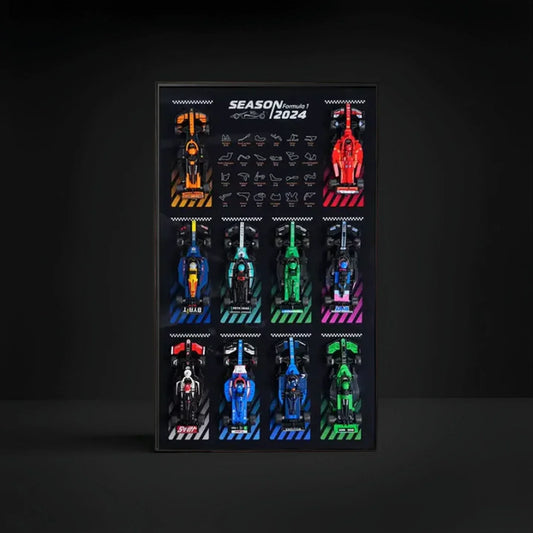 Premium Wall-Mounted Display Frame Compatible with LEGO® Speed Champions Cars (2024)