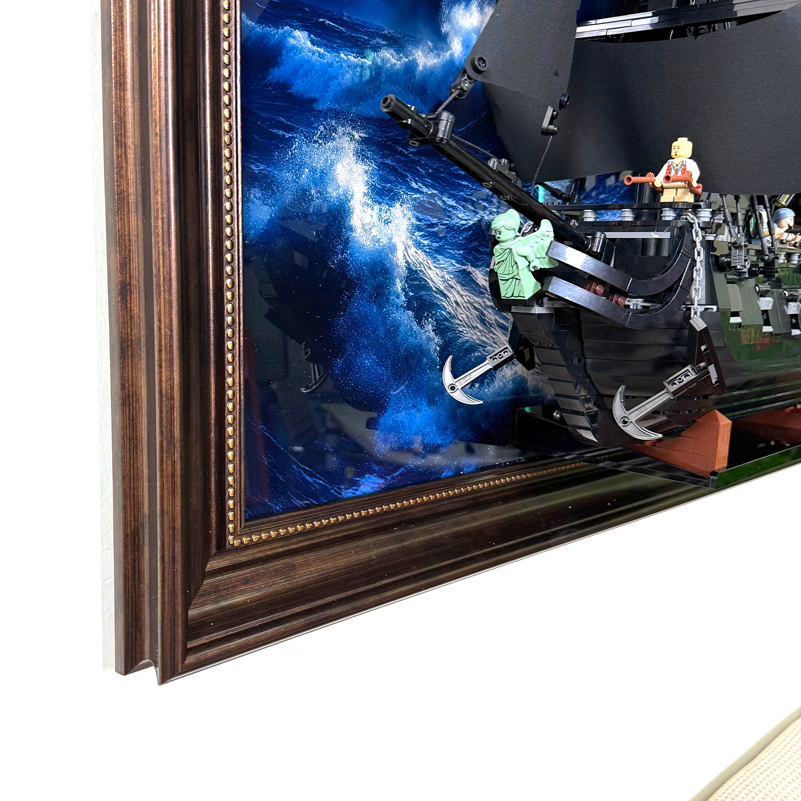Premium Wall Display Frame Compatible with LEGO® Icons The Black