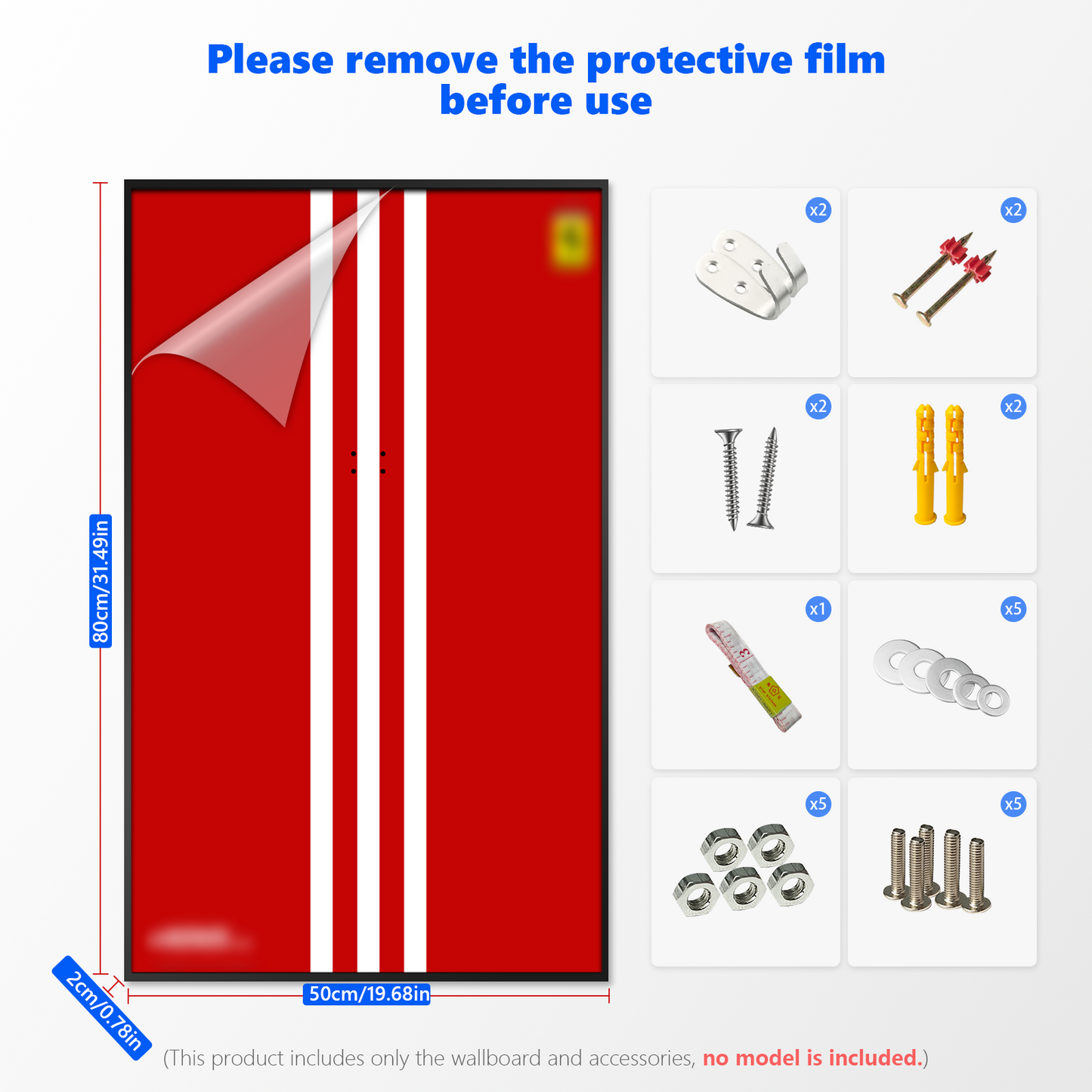 Premium Wall Display Frame Compatible with LEGO® Technic™ Ferrari 488 GTE 42125