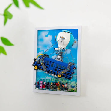 Cadre d'affichage mural haut de gamme pour LEGO® 77073 Fortnite Battle Bus