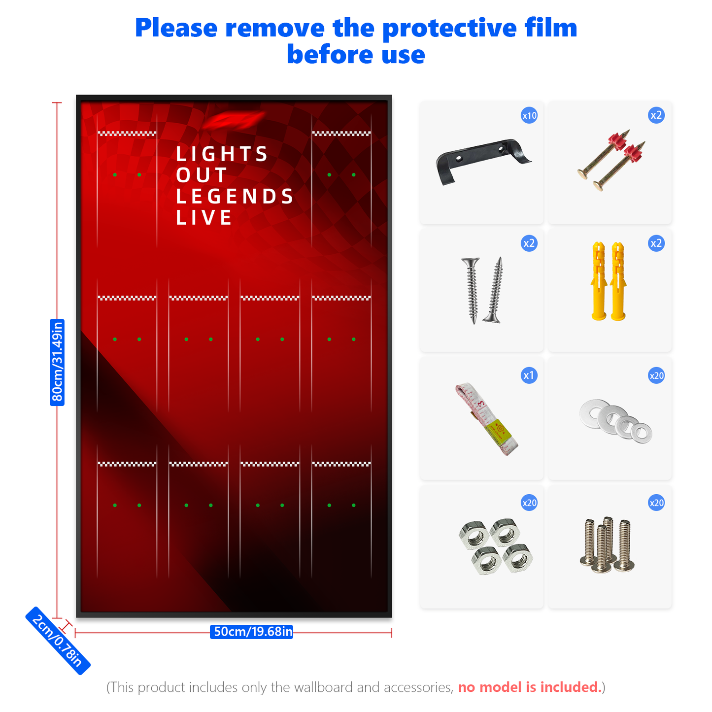 Premium 10-in-1 F1 Wall Display Frame Compatible with LEGO® Speed Champions