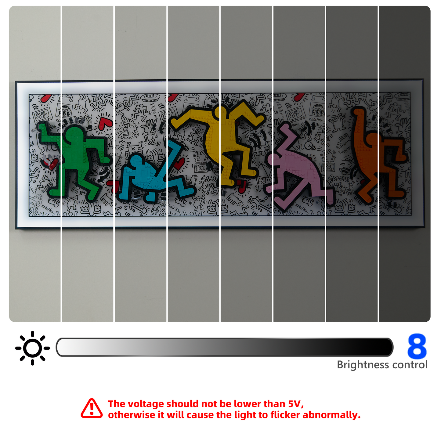 Premium Wall Display Frame Compatible with LEGO® Art Keith Haring – Dancing Figures 31216