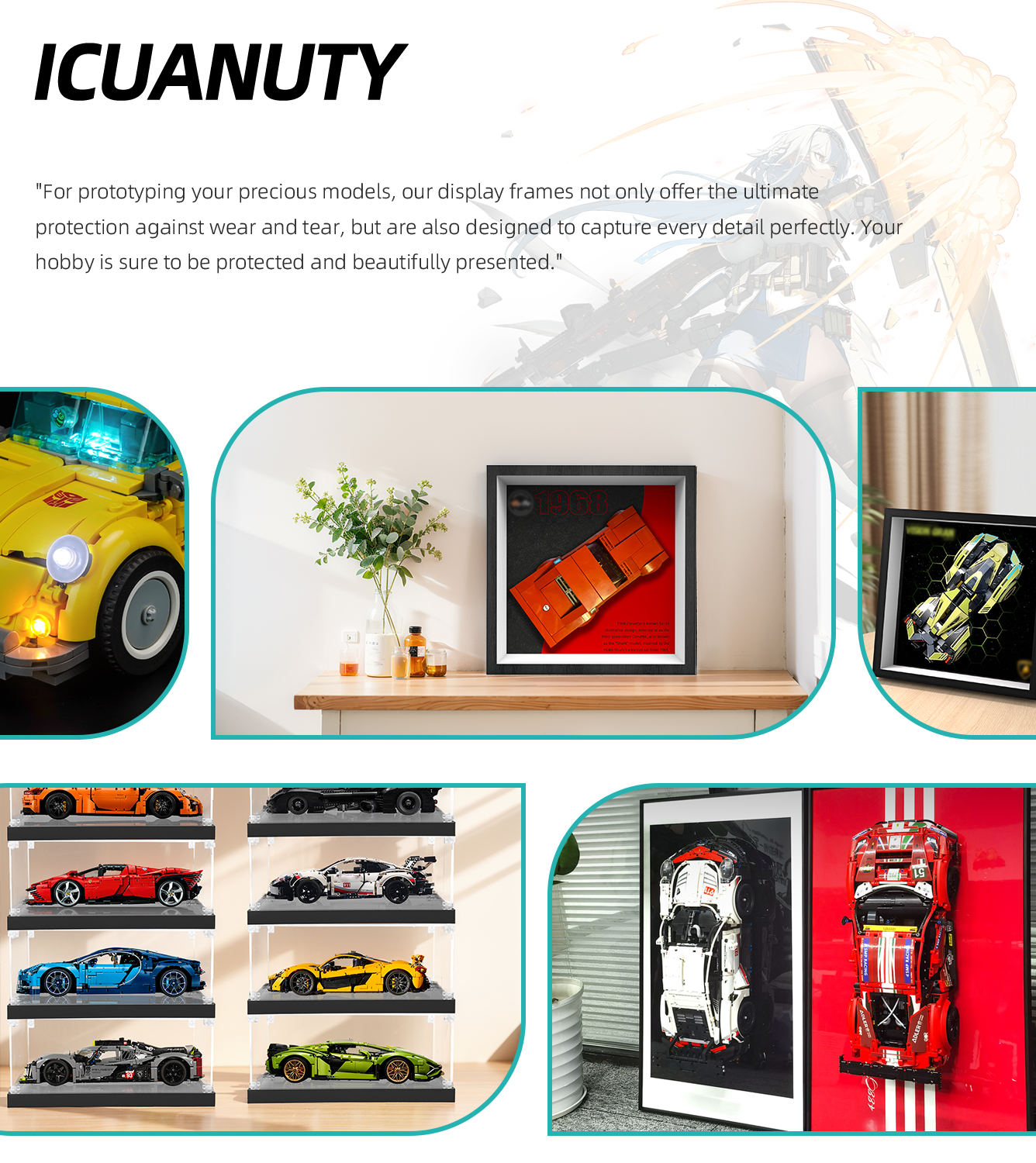 Premium Wall Display Frame Compatible with LEGO® Speed Champions 76903