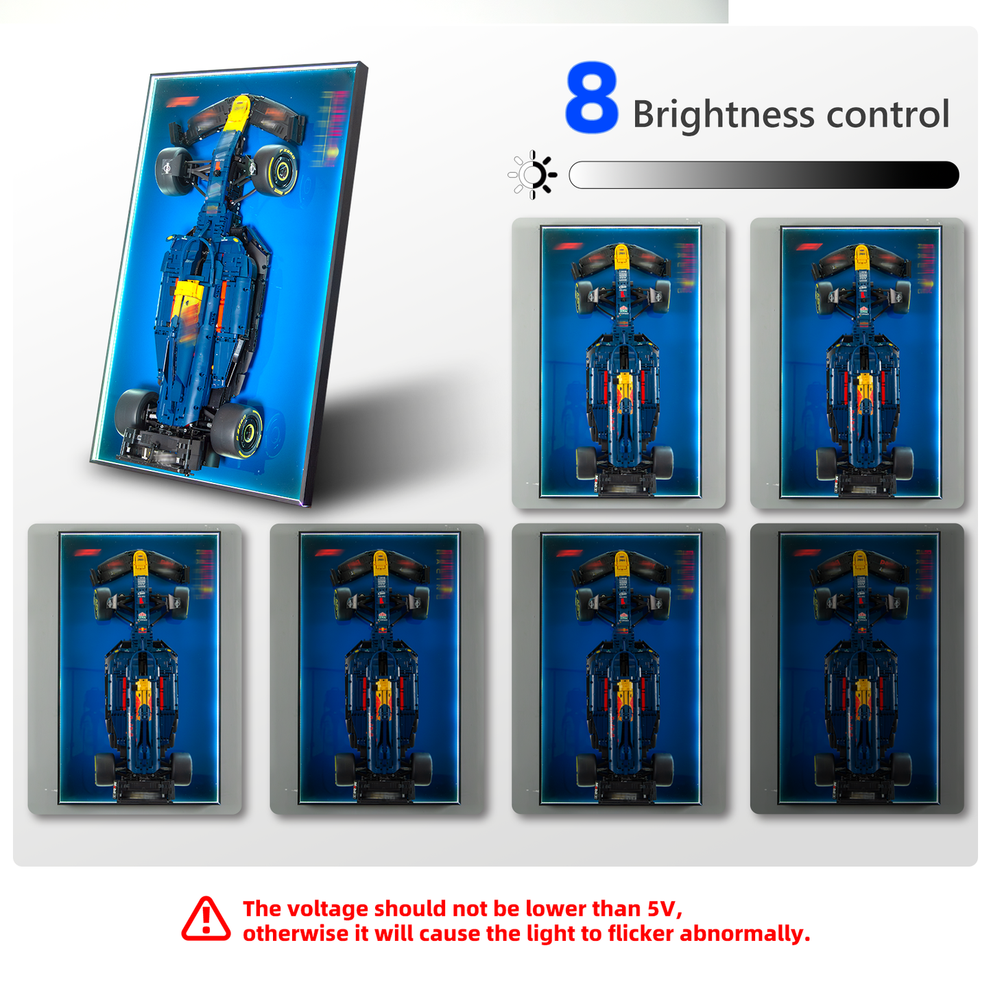 Premium Wall Display Frame Compatible with LEGO Oracle Red Bull Racing RB20 F1 Car 42206