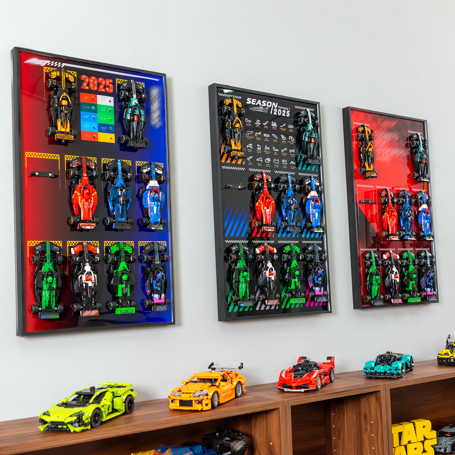 Premium Wall-Mounted Display Frame Compatible with LEGO® Speed Champions Cars (2025)