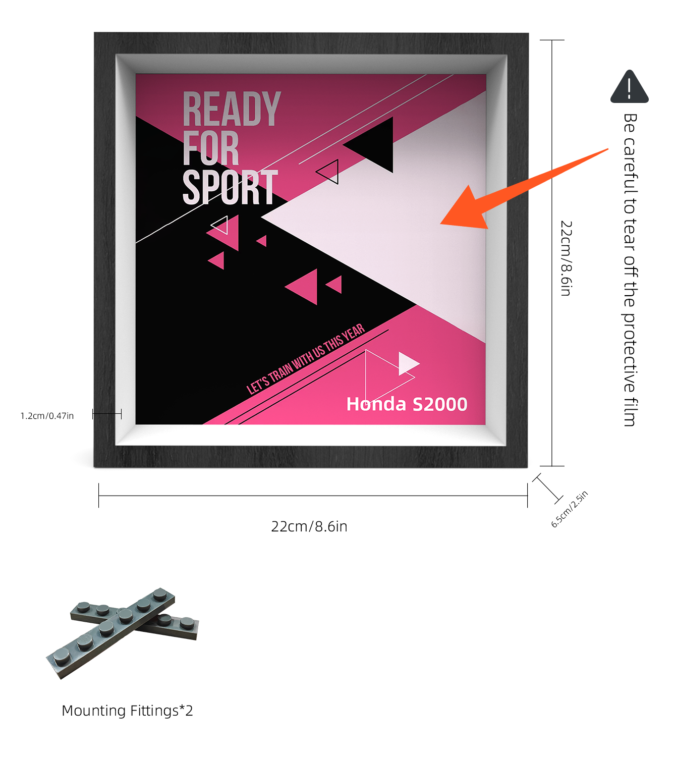 Premium Wall Display Frame Compatible with LEGO® Speed Champions 77241