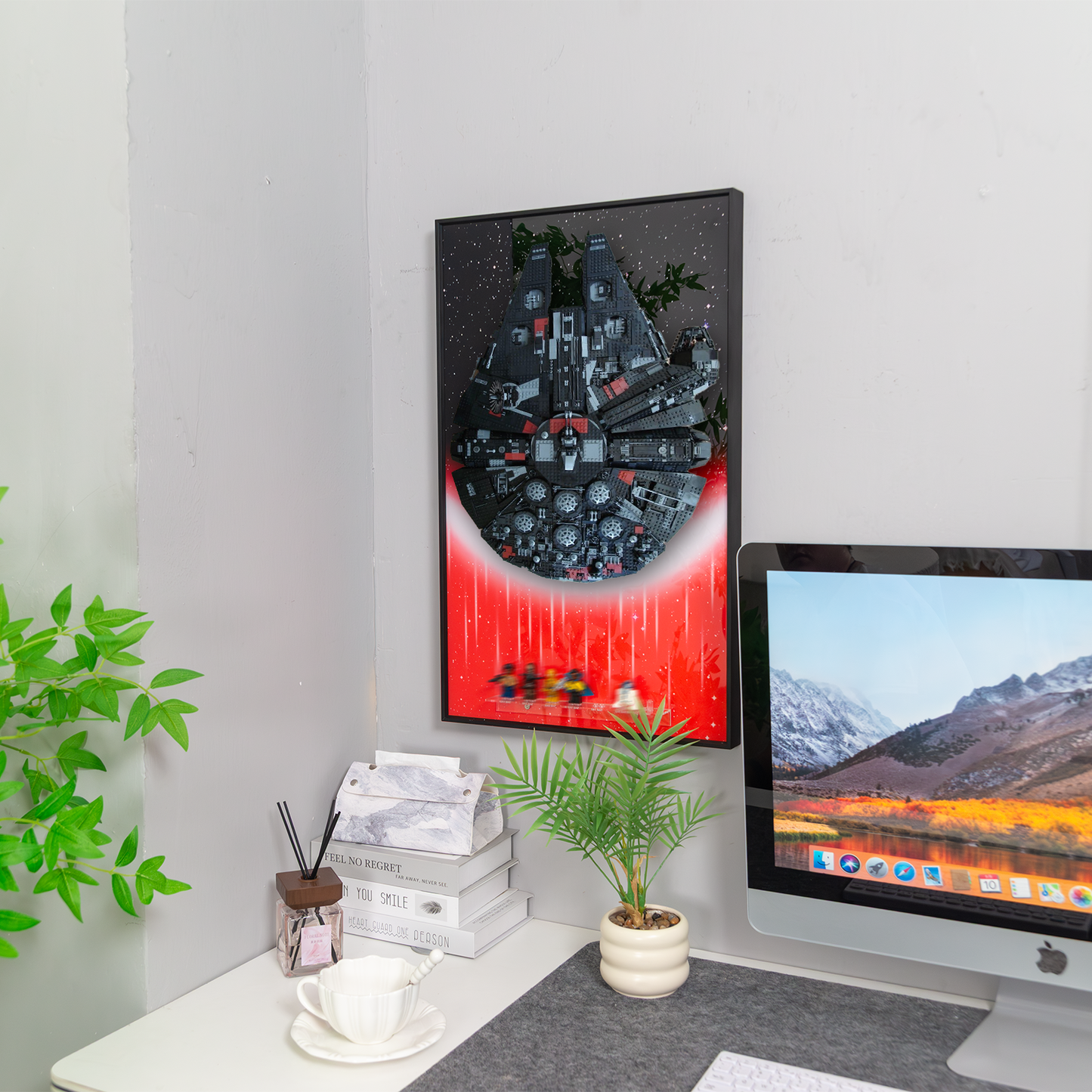 Premium Wall Display Frame Compatible with LEGO® Star Wars™ Rebuild the Galaxy: The Dark Falcon 75389
