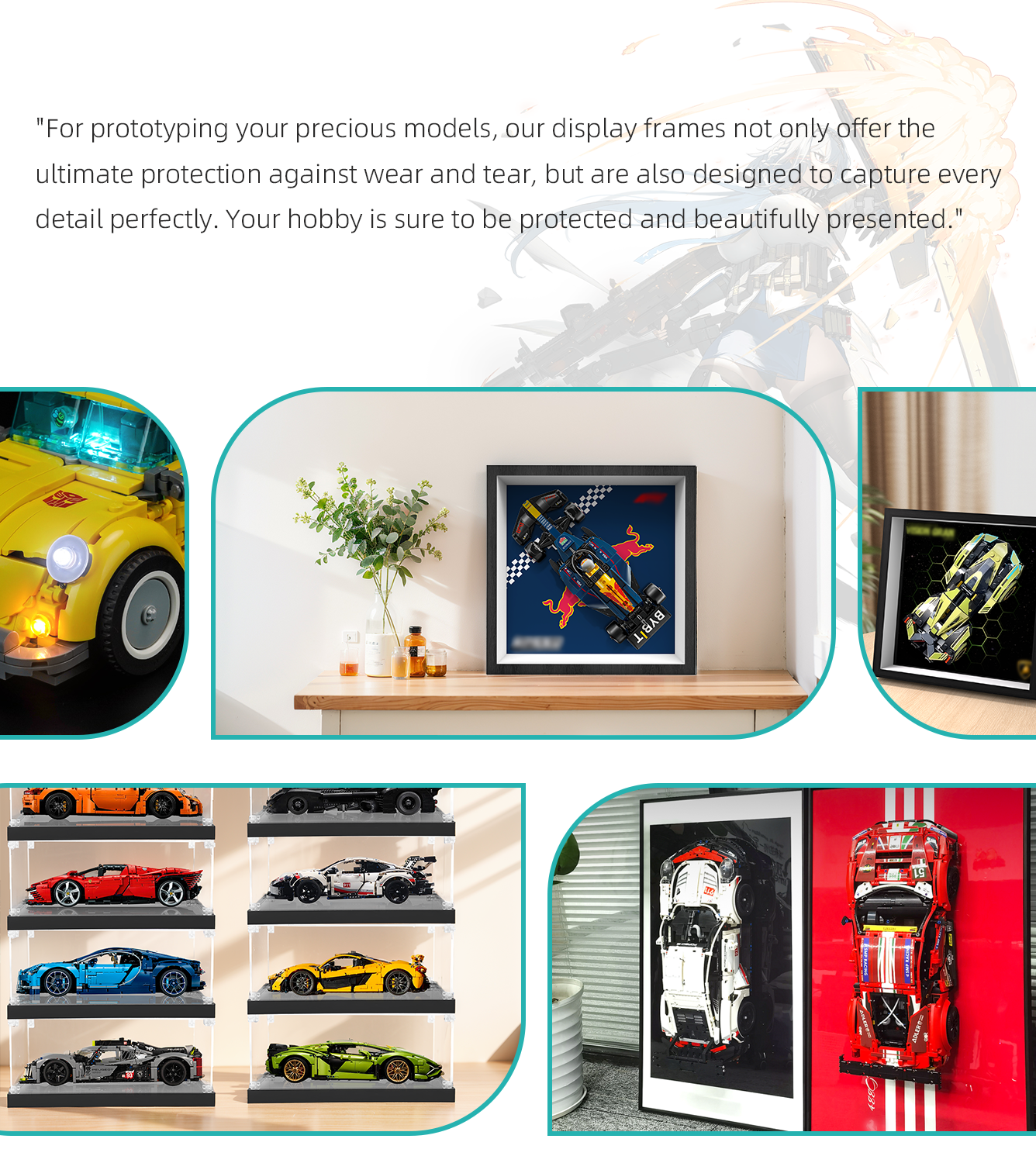 Premium Wall Display Frame Compatible with LEGO® Speed Champions 77243