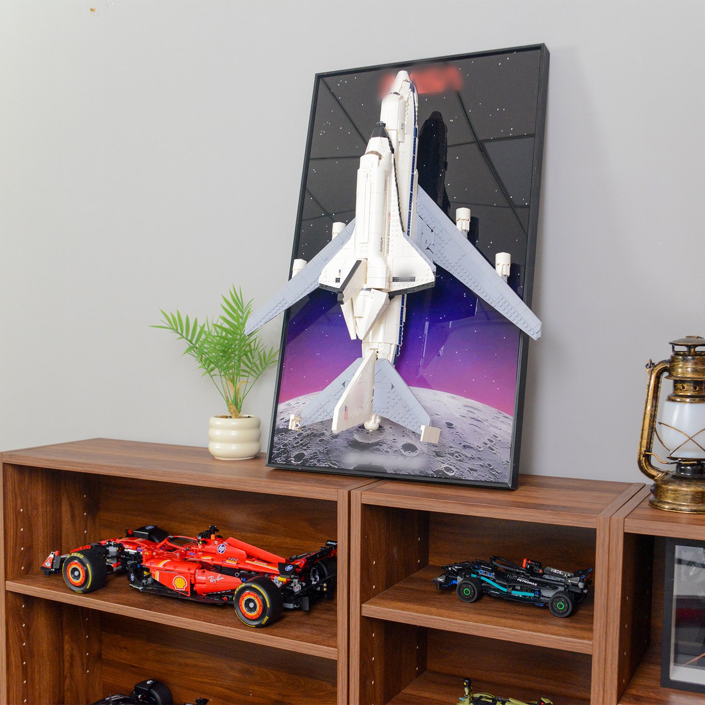 Premium Wall Display Frame with Printed Compatible with LEGO® Icons Shuttle Carrier Aircraft 10360