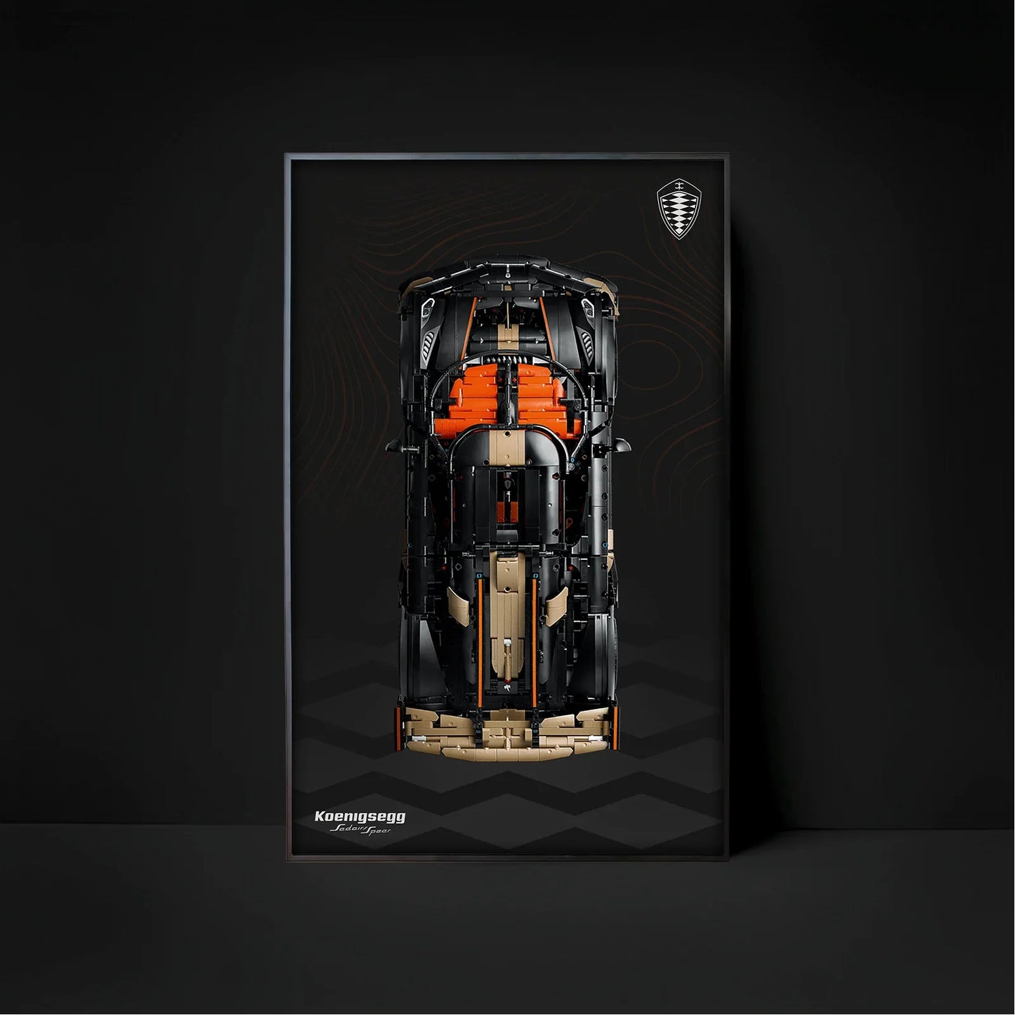 Cadre d'exposition personnalisé de qualité supérieure pour LEGO Technic 42232 Koenigsegg Sadair's Spear