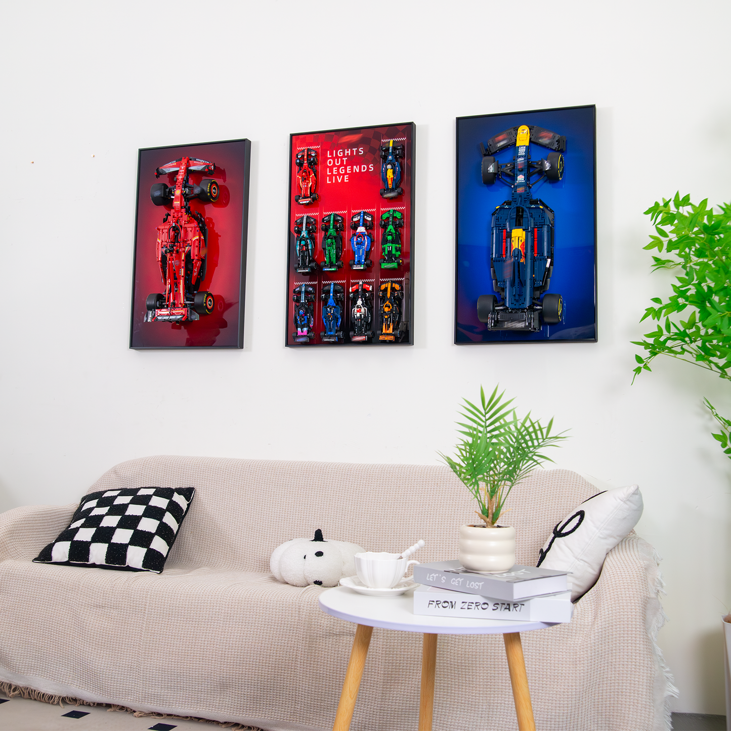 Premium 10-in-1 F1 Wall Display Frame Compatible with LEGO® Speed Champions