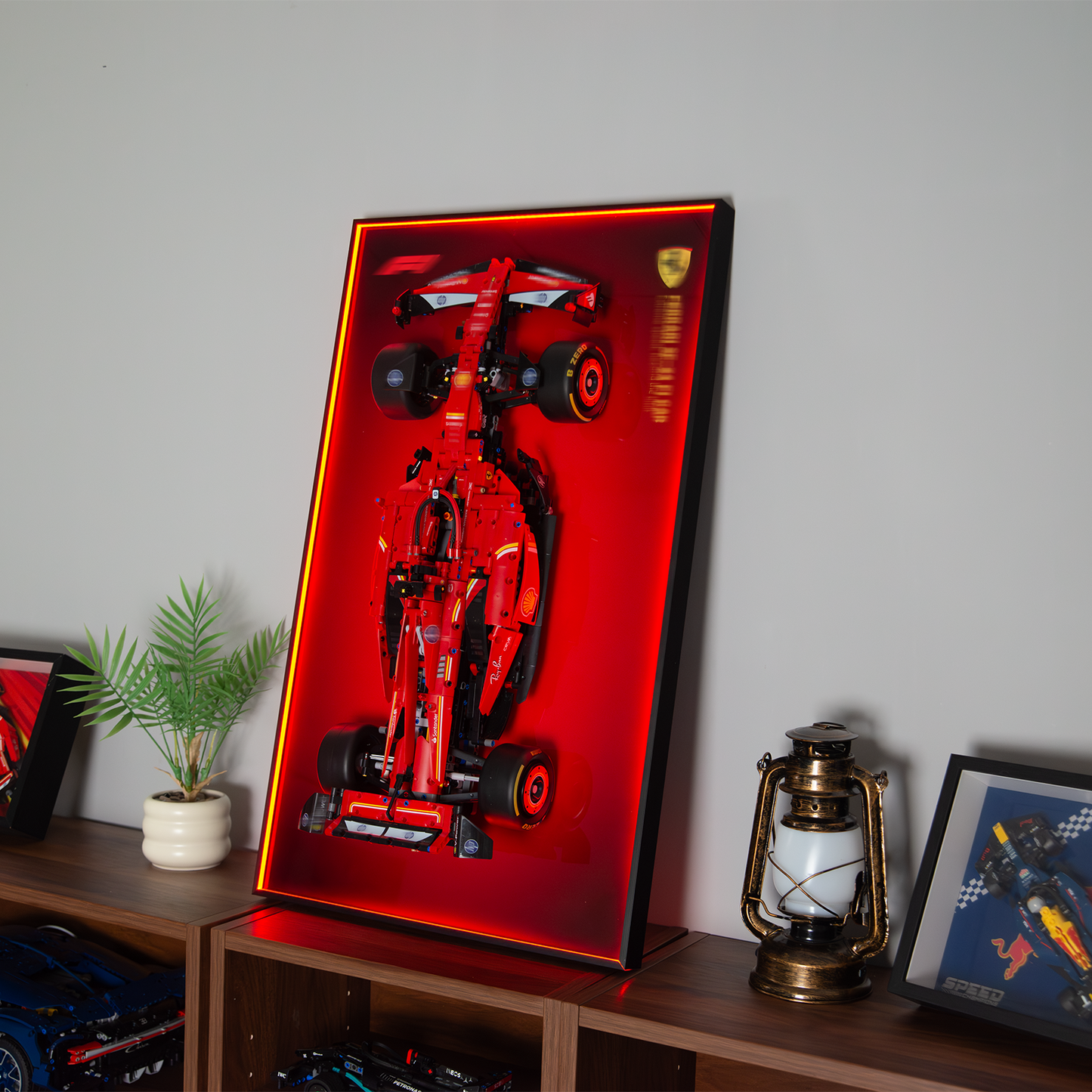 Premium Wall Display Frame Compatible with LEGO® Technic™ Ferrari SF-24 F1 Car 42207