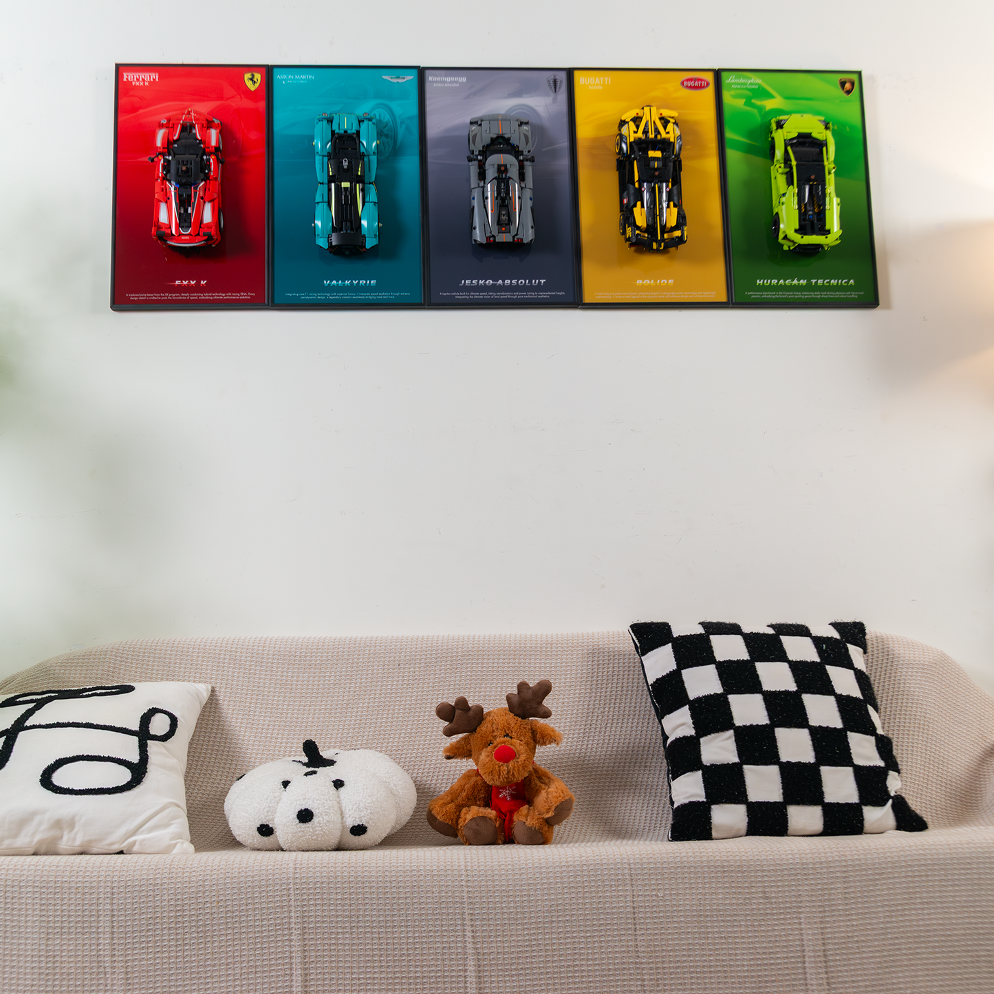 Premium Wall Display Frame Compatible with LEGO® Technic™ Koenigsegg Jesko Absolut Grey Hypercar 42173