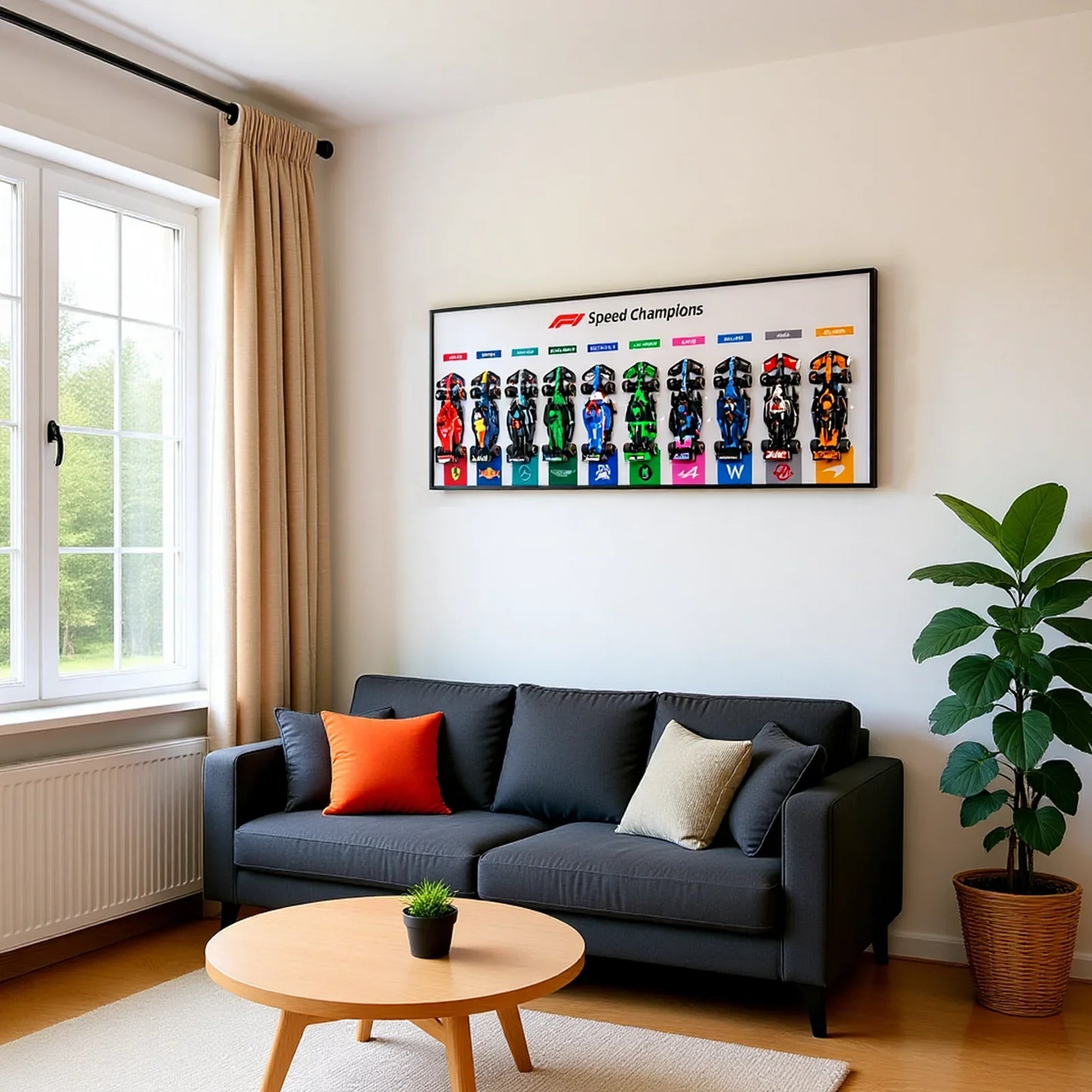 Premium Wall-Mounted Display Frame Compatible with LEGO® Speed Champions F1 Series (1:32 Scale)