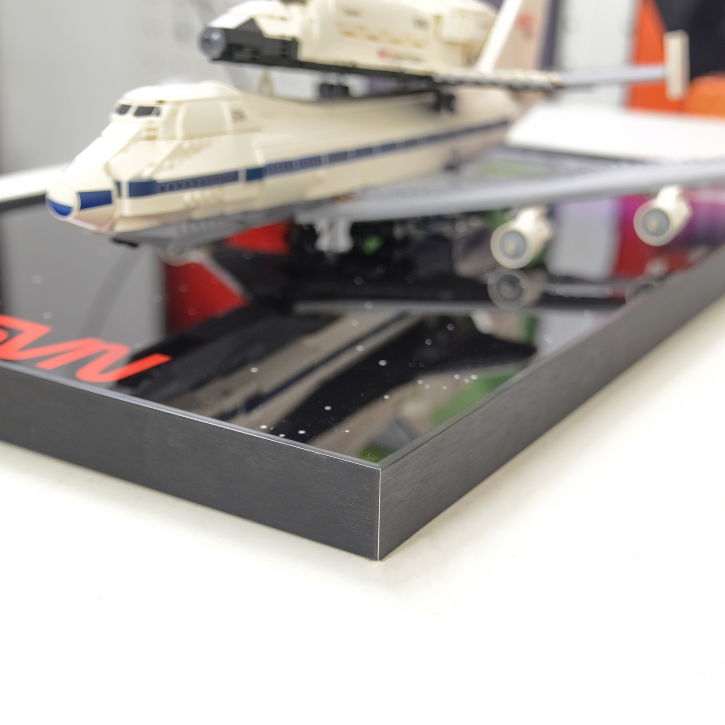 Premium Wall Display Frame with Printed Compatible with LEGO® Icons Shuttle Carrier Aircraft 10360