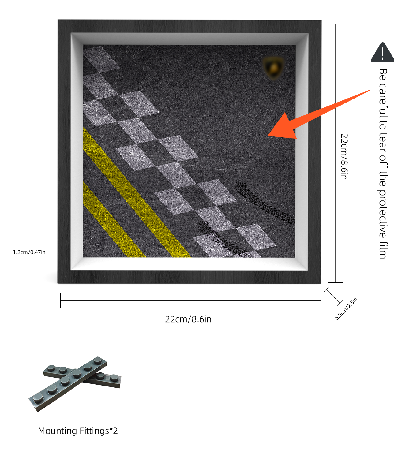 Premium Wall Display Frame Compatible with LEGO® Speed Champions 76899