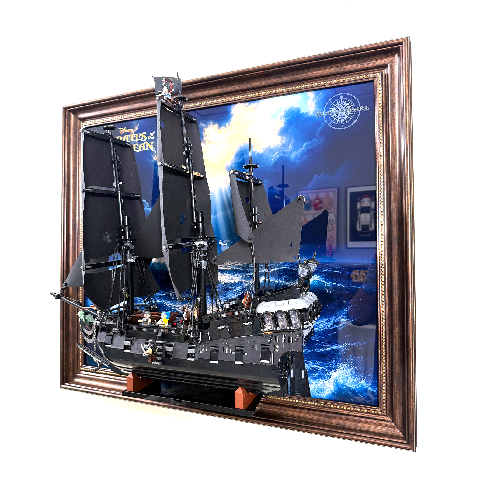 Premium Wall Display Frame Compatible with LEGO® Icons The Black