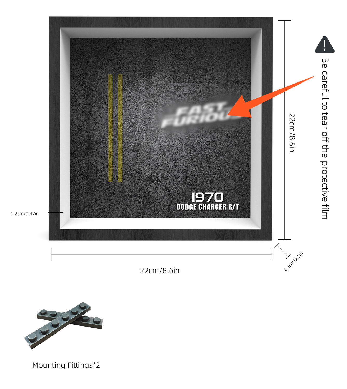 Premium Wall Display Frame Compatible with LEGO® Speed Champions 76912