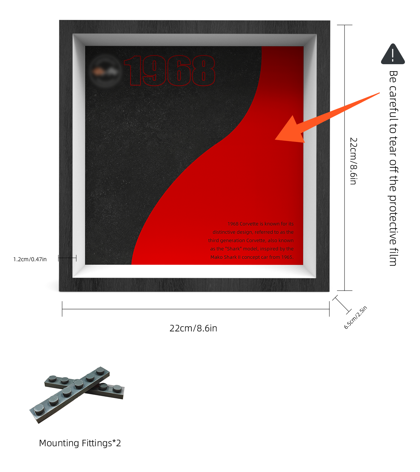 Premium Wall Display Frame Compatible with LEGO® Speed Champions 76903